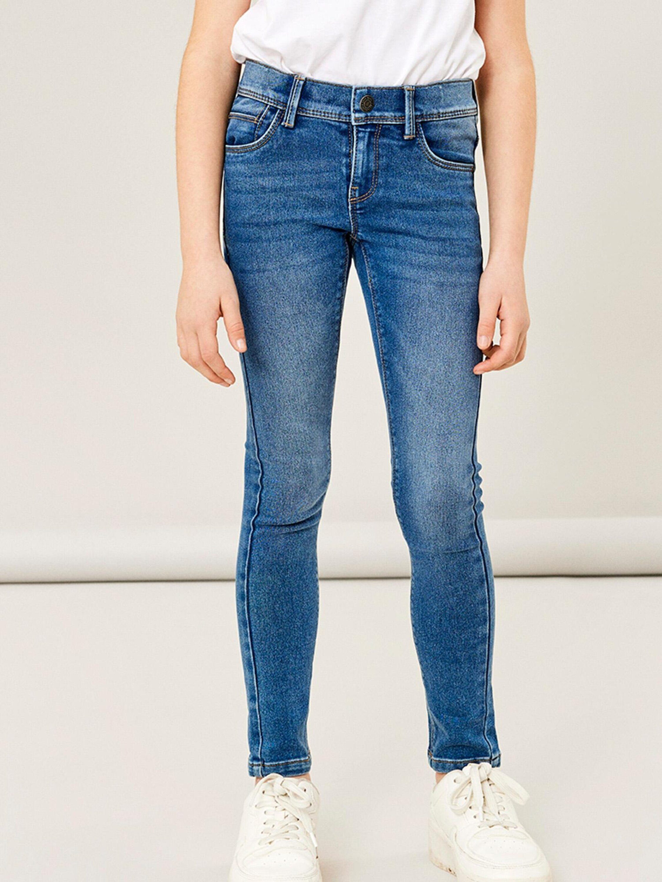 Weiteres denim Plain/ohne medium Detail, Details It Skinny-fit-Jeans Polly blue Name (1-tlg)