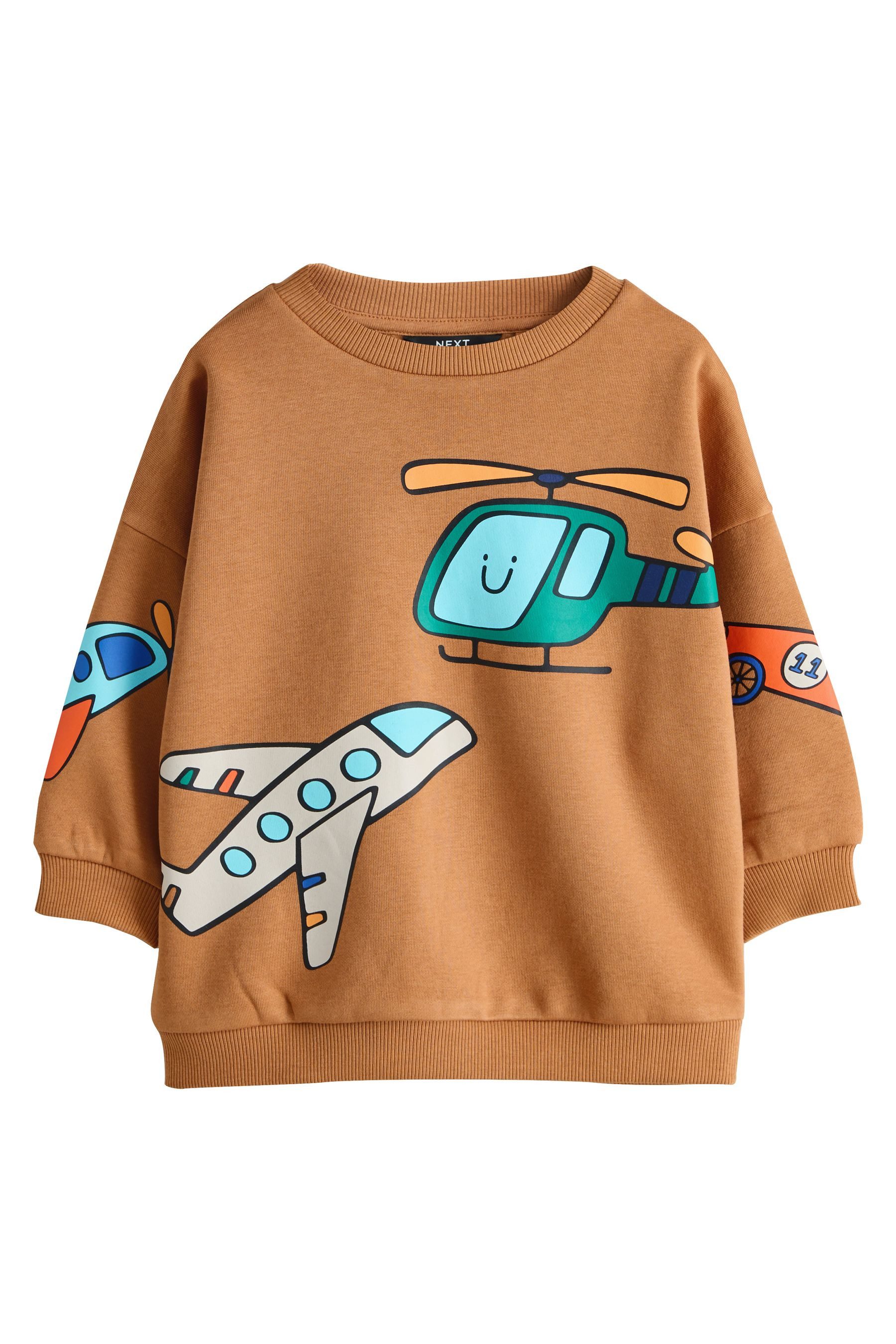 Next Sweater Jersey-Sweatshirt mit Rundhalsausschnitt und Print (1-tlg)
