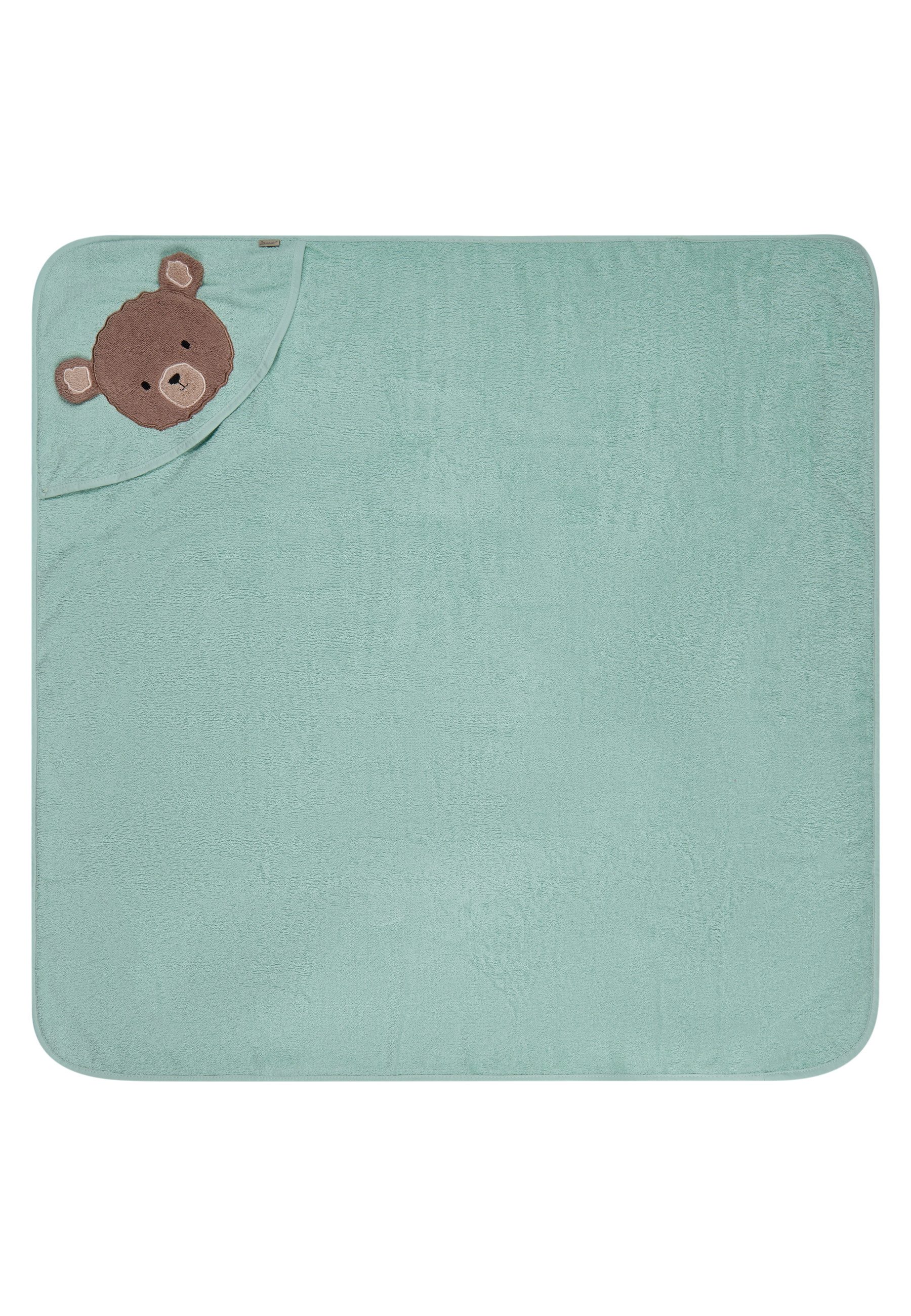 Sterntaler® Badetuch Motiv-Kapuzenbadetuch BÄR Bo, Frottee (1-St), Kapuzenbadetuch 100x100cm, aus weichemFrottee, mit süßer Applikation