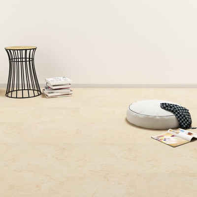 Teppichboden PVC-Fliesen Selbstklebend 5,11 m² Beige, vidaXL