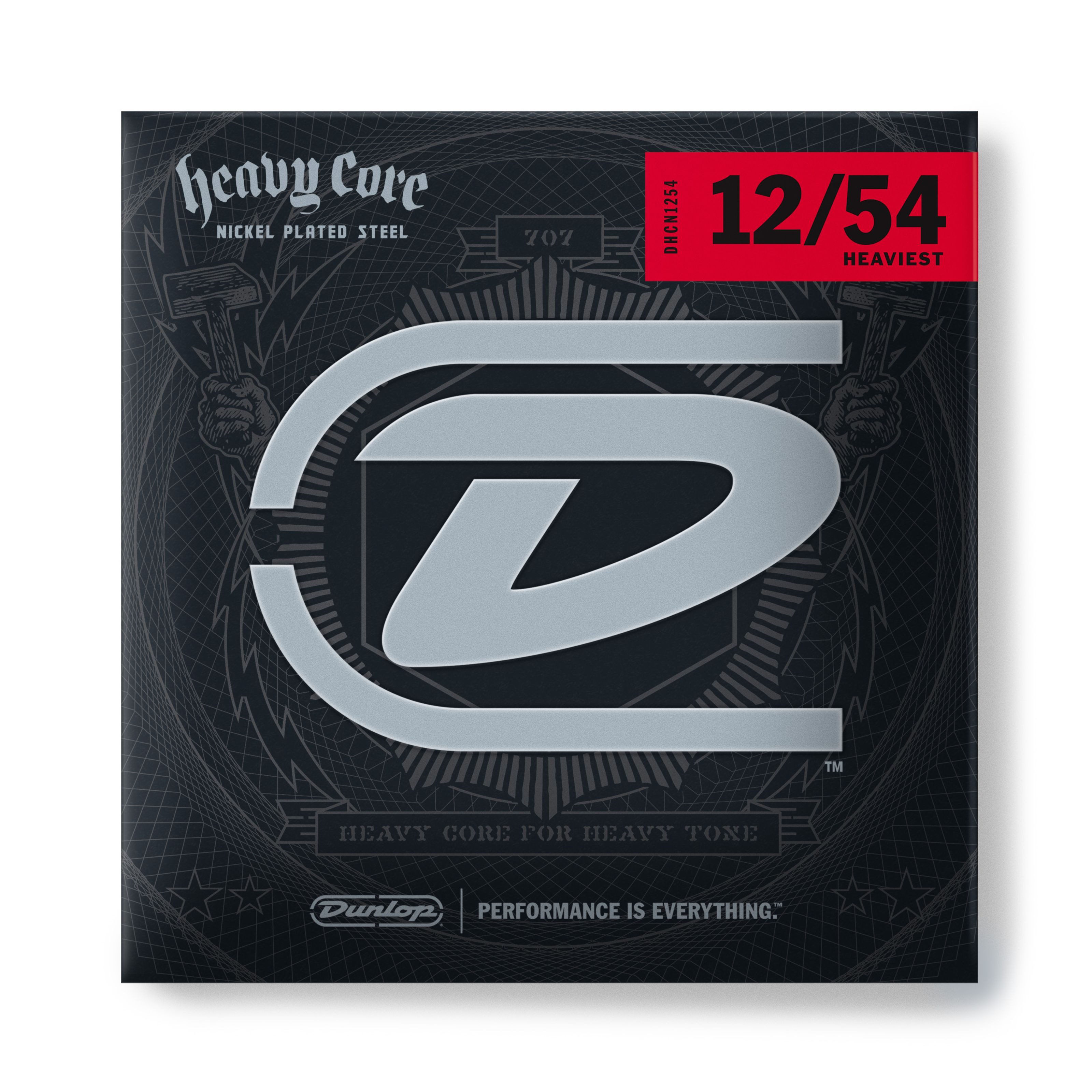 Dunlop Saiten, E-Git.Saiten 12-54 Heavy Core Nickel Steel - E-Gitarrensaiten