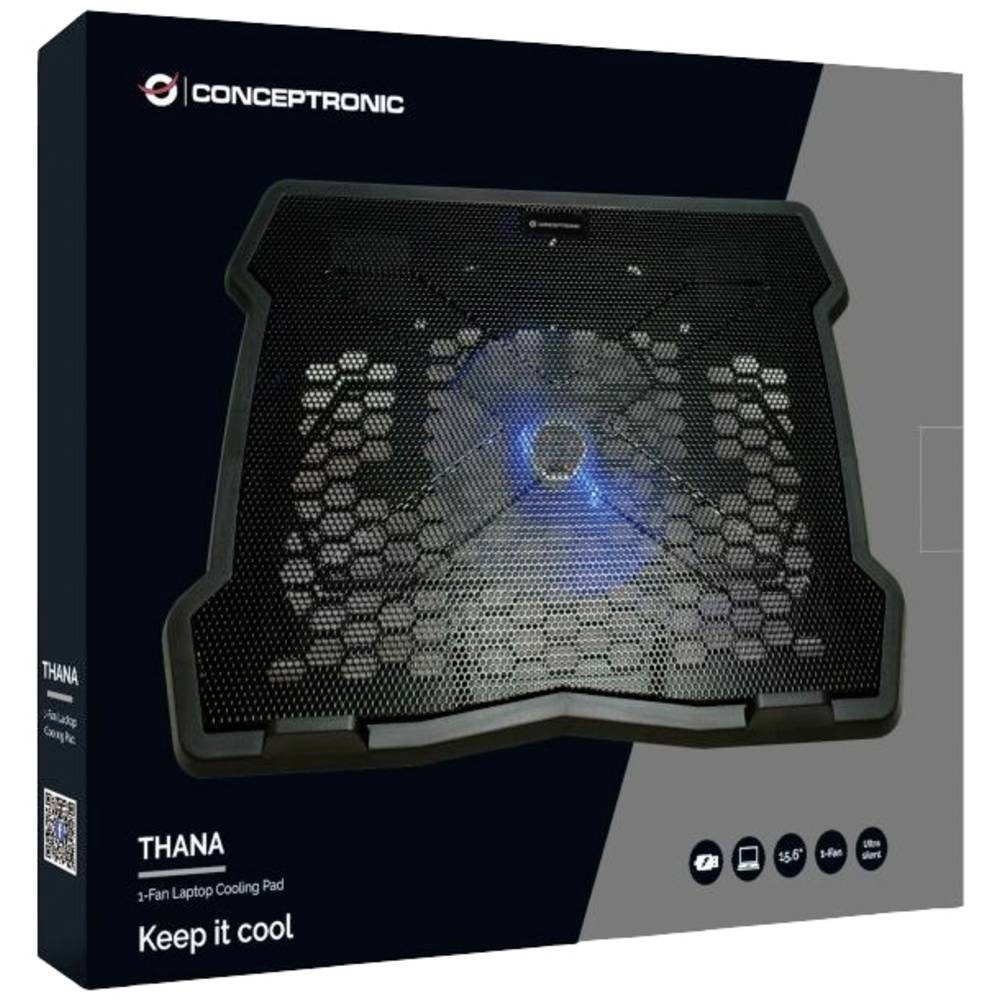 Conceptronic Laptoptisch 1-Lüfter-Laptop-Kühlauflage THANA05B