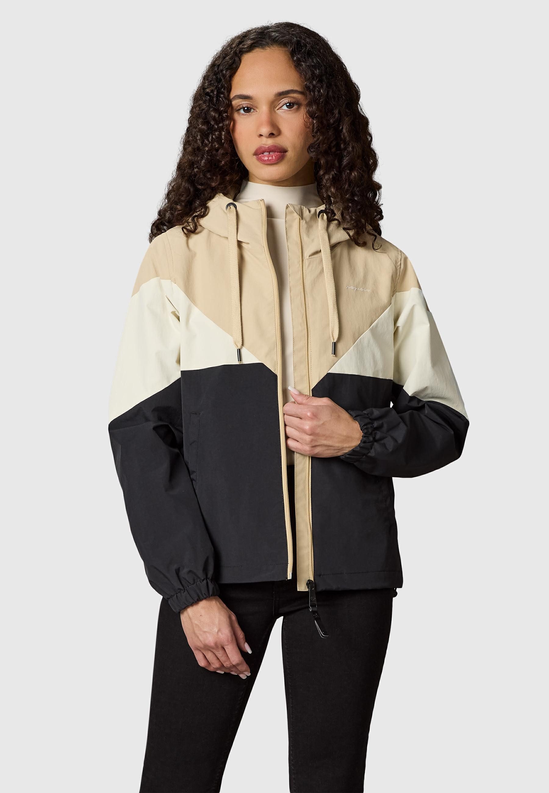 Ragwear Funktionsjacke Rochele wasserdichte Damen Übergangsjacke mit großer Kapuze – Bild 5 von 5
