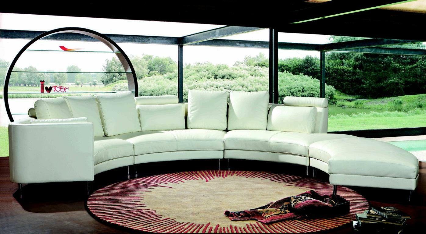 Sofa Rund Couch Europe JVmoebel Eck in Teile, Polster Garnitur Sofa 4 SOFORT, Wohnlandschaft Modern Made