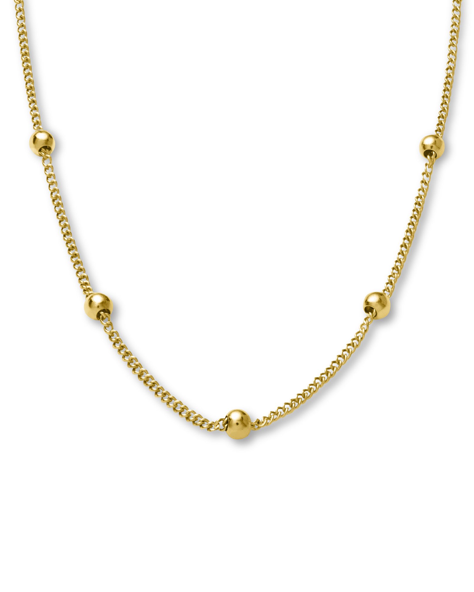 ROSEFIELD Edelstahlkette ROSEFIELD Dotted Choker Getupfte Halskette Goldfarben