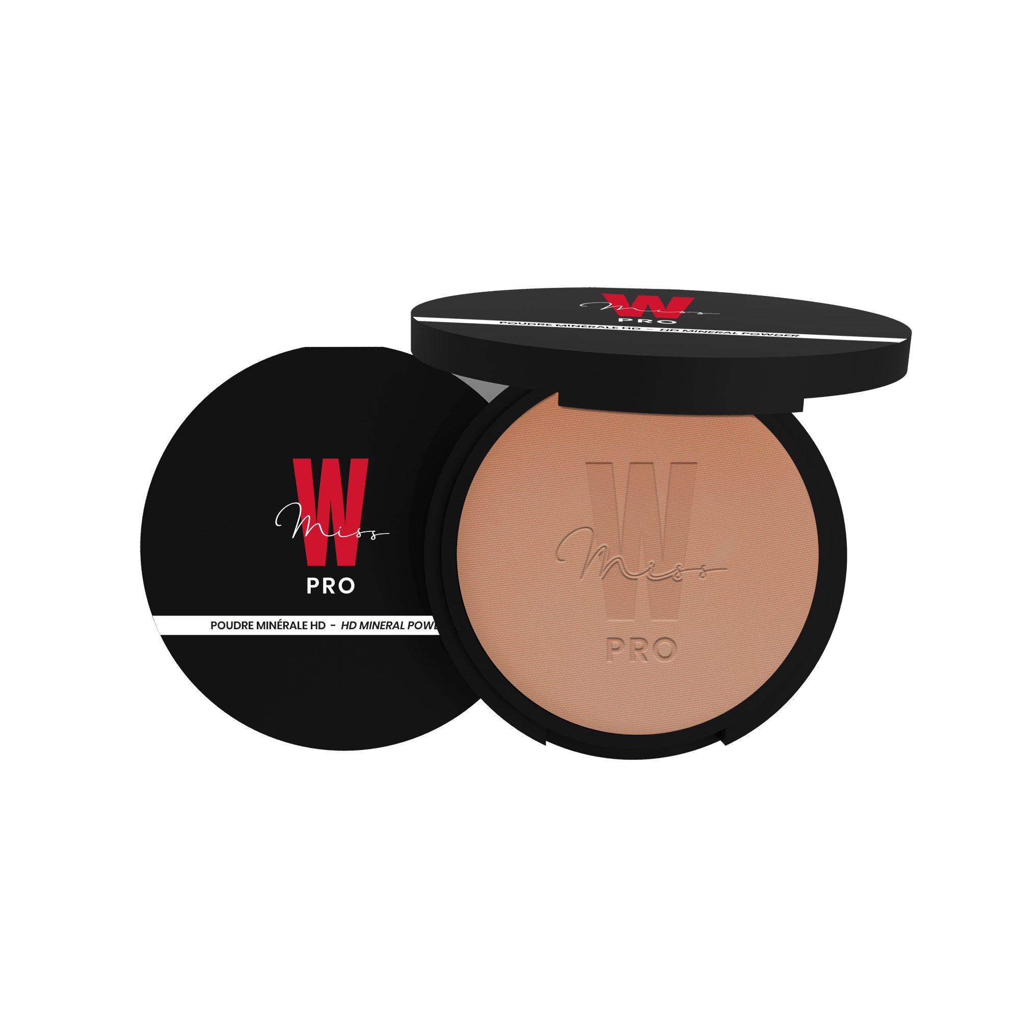 Miss W Pro Make-up Bio-zertifizierter veganer Puder, glutenfrei, 12 Monate haltbar, Glutenfreier veganer Bio-Puder mit pflegenden Ölen und 12-Monats-PAO