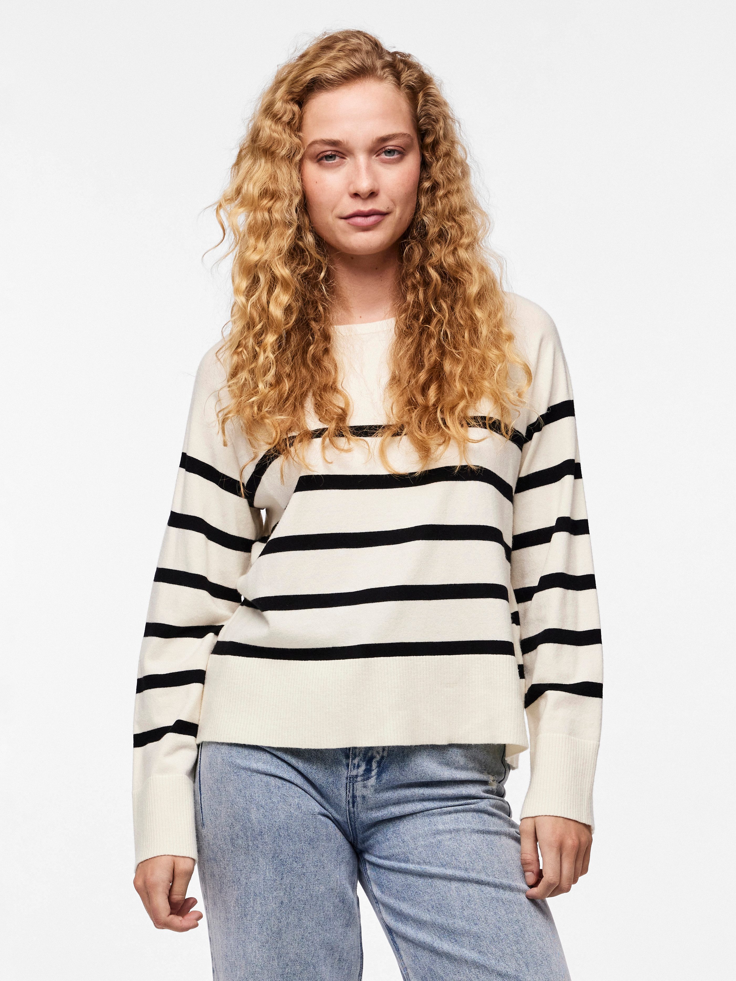 pieces Rundhalspullover PCSIA LS KNIT NOOS günstig online kaufen
