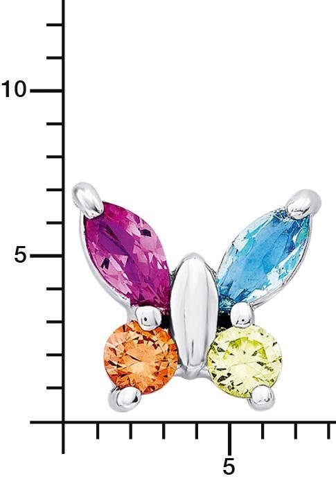 Amor Paar Ohrstecker Schmetterling, mit Zirkonia (synth), Glasstein