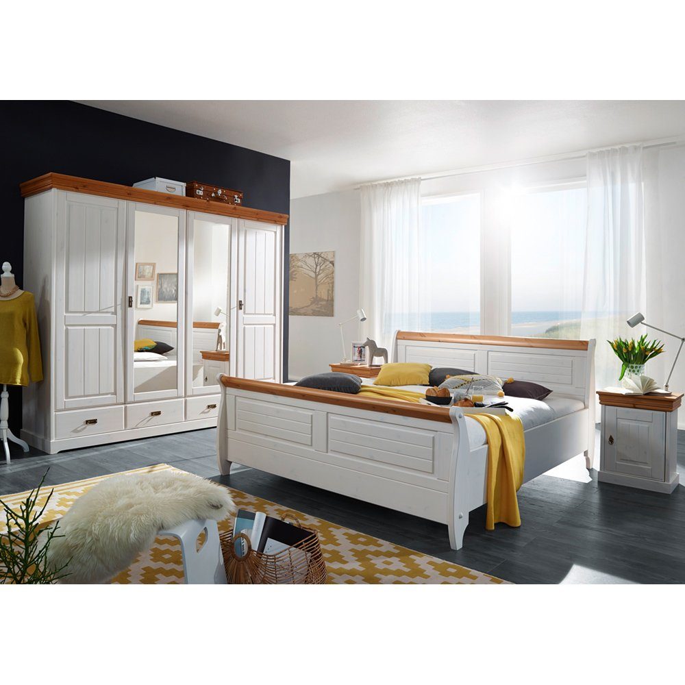 Lomadox Schlafzimmer-Set SAVONA-69, (Spar-Set, 4-tlg), Kiefer günstig online kaufen