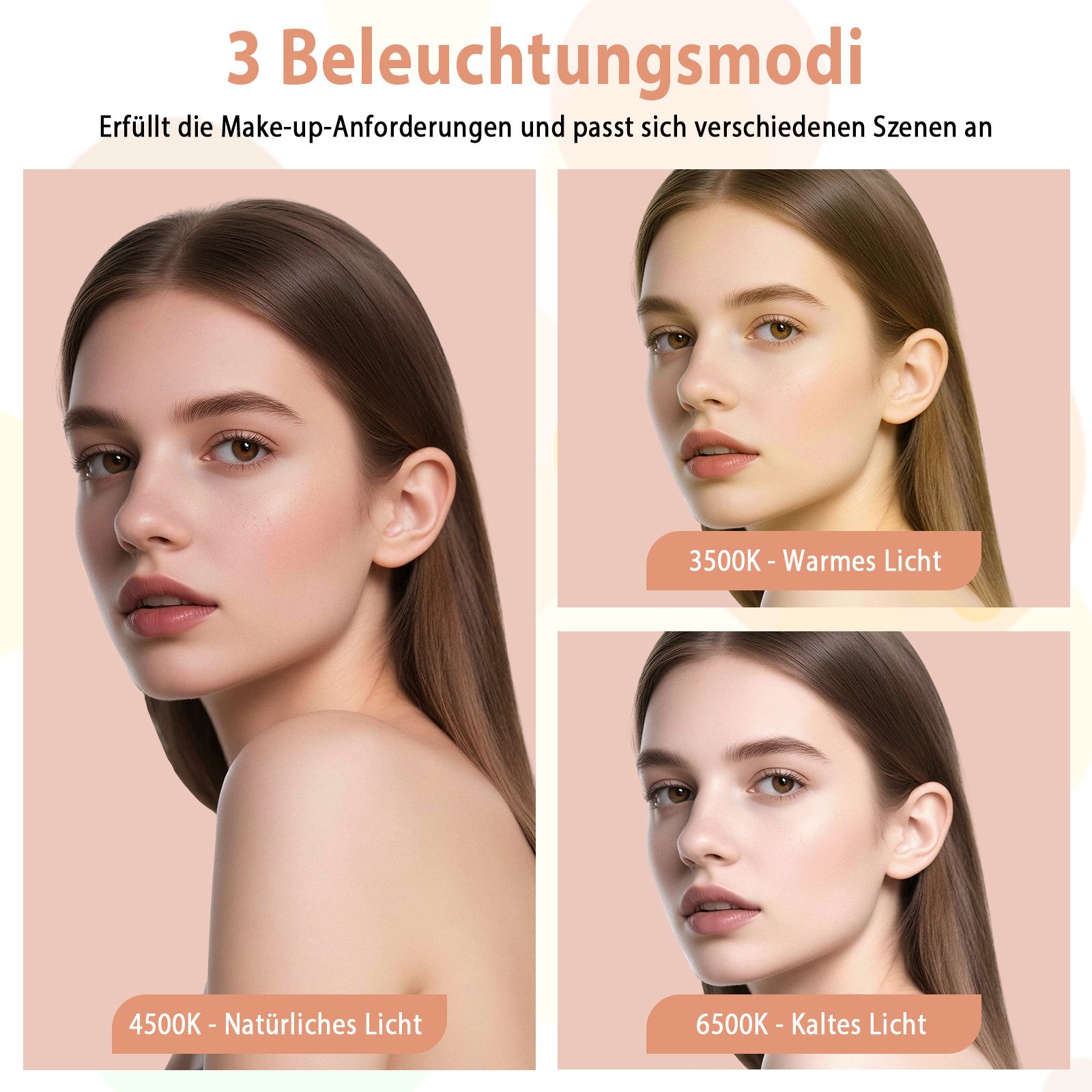 skelo Kosmetikspiegel Schminkspiegel mit Beleuchtung und Wandmontage, 1X/10 günstig online kaufen