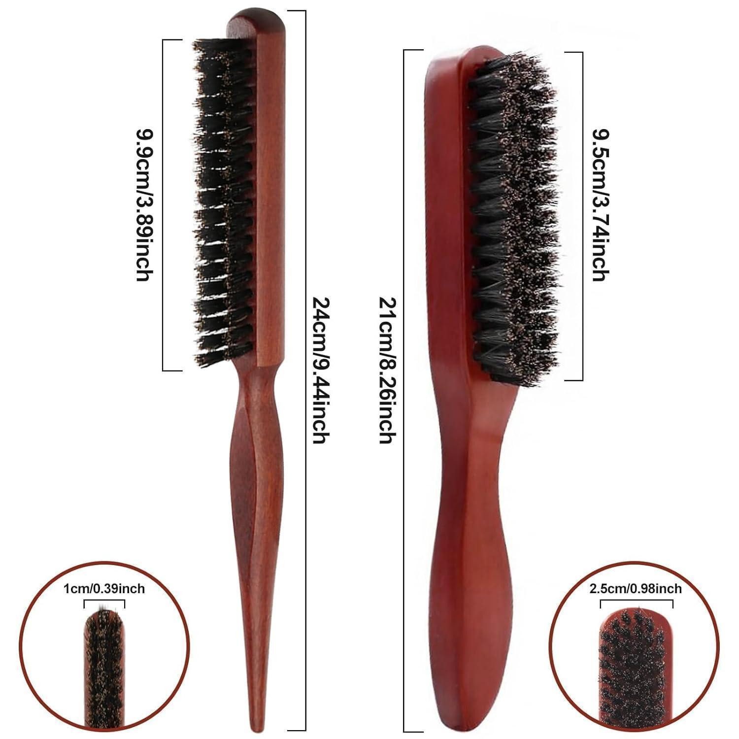LuxusKollektion Toupierbürste Wildschweinborsten Bürste Teasing Hair Brush Boar Bristle Sleek Bun