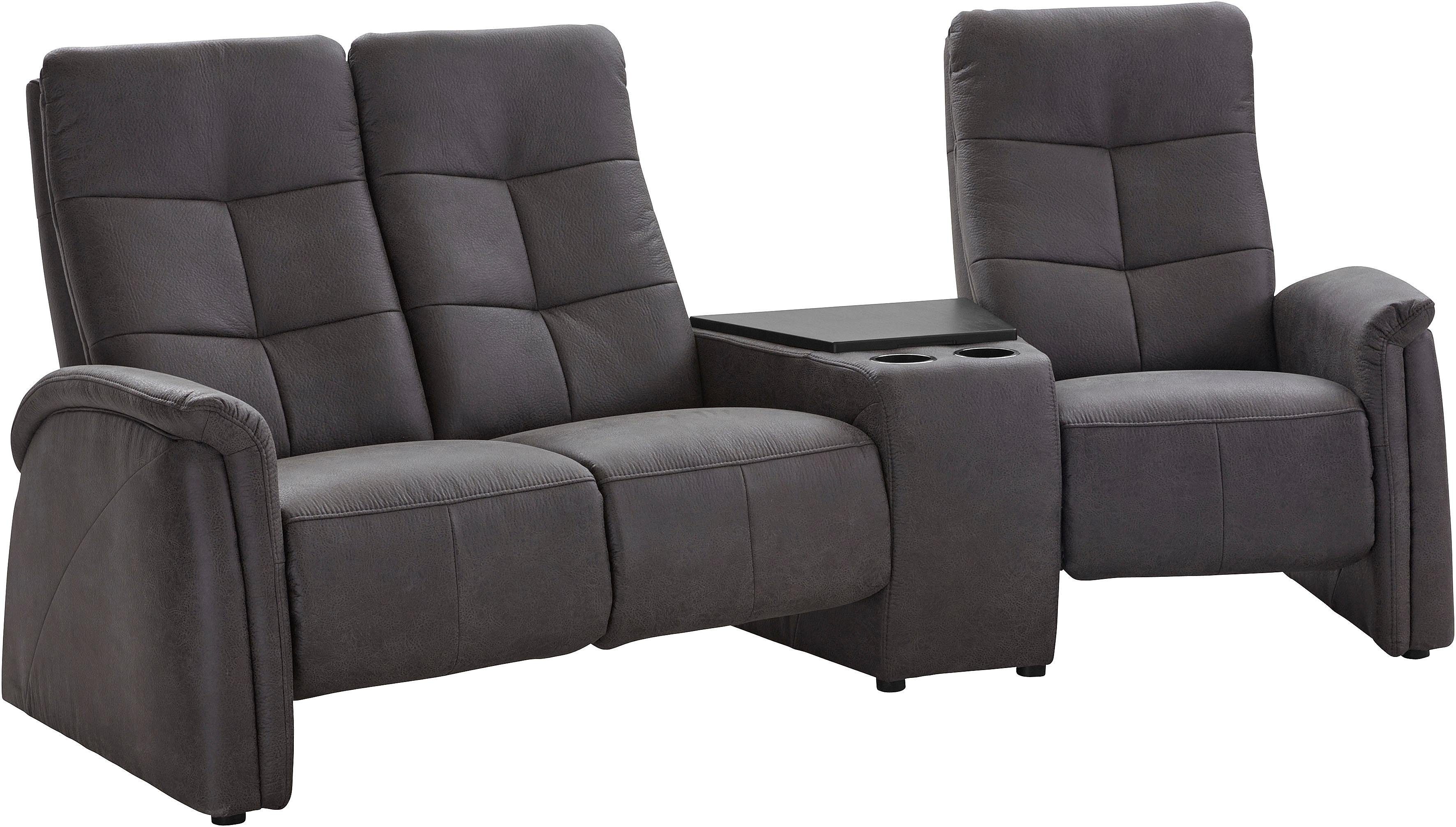 exxpo - sofa fashion 3-Sitzer Tivoli, Kinosofa mit Relaxfunktion, mit Ablagetisch und Stauraum, bequem und komfortabel, hohe Rückenlehne