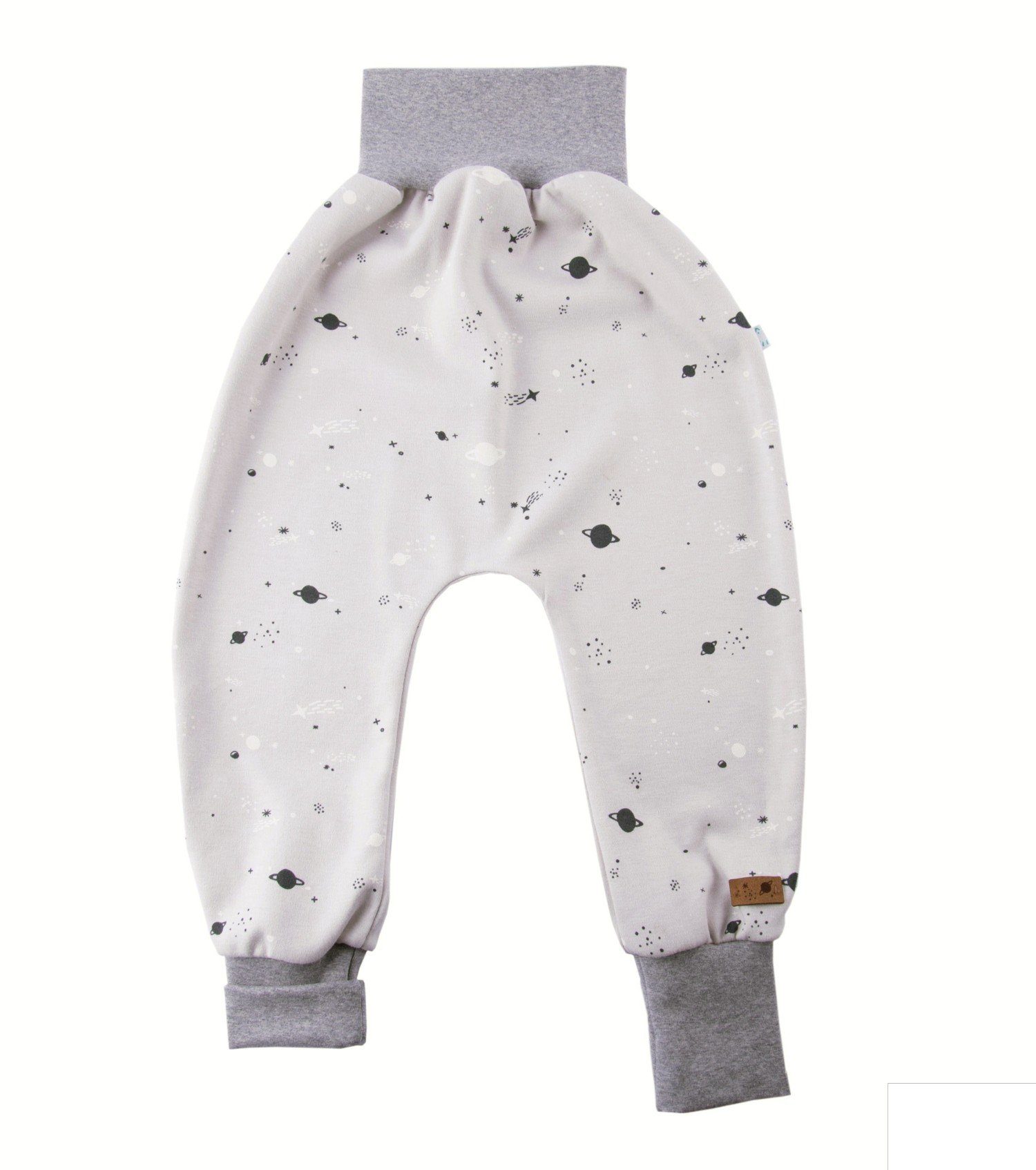 Popolini Jogginghose iobio Pumphose Interlock Babyhose Leicht & Bequem Stardust Grau