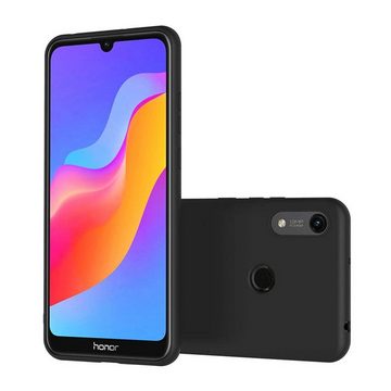 CoolGadget Handyhülle Black Series Handy Hülle für Honor 8A 6,3 Zoll, Edle Silikon Schlicht Robust Schutzhülle für Honor 8A Hülle