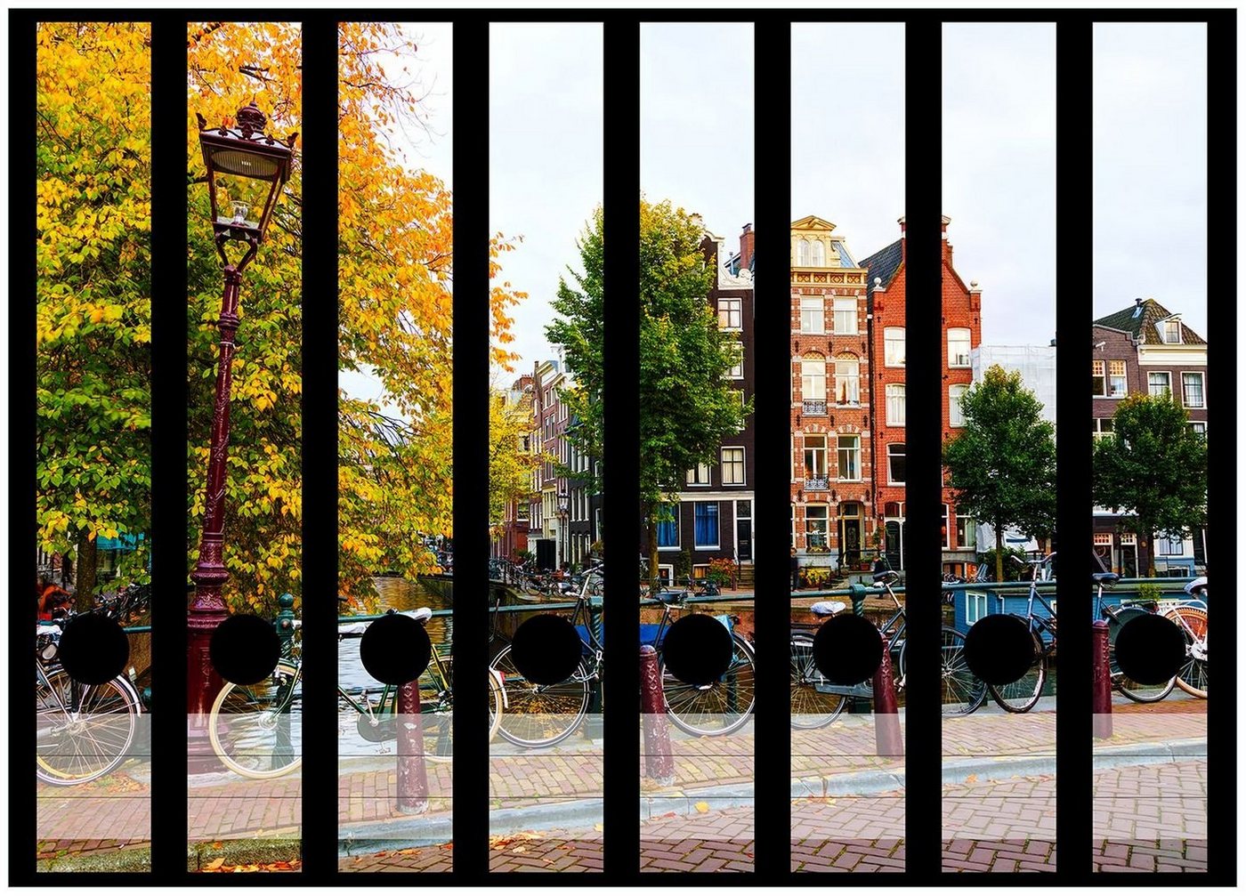Thumbnail - Wallario Etiketten Herbst in Amsterdam, Ordnerrücken-Sticker in verschiedenen Ausführungen