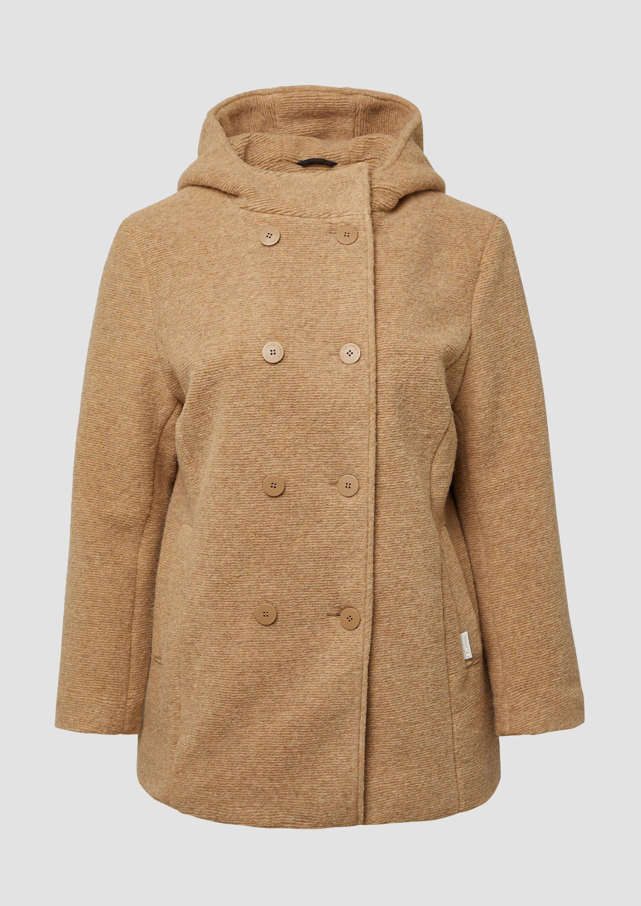 QS Funktionsjacke Outdoor-Jacke Kurzmantel in Wolloptik