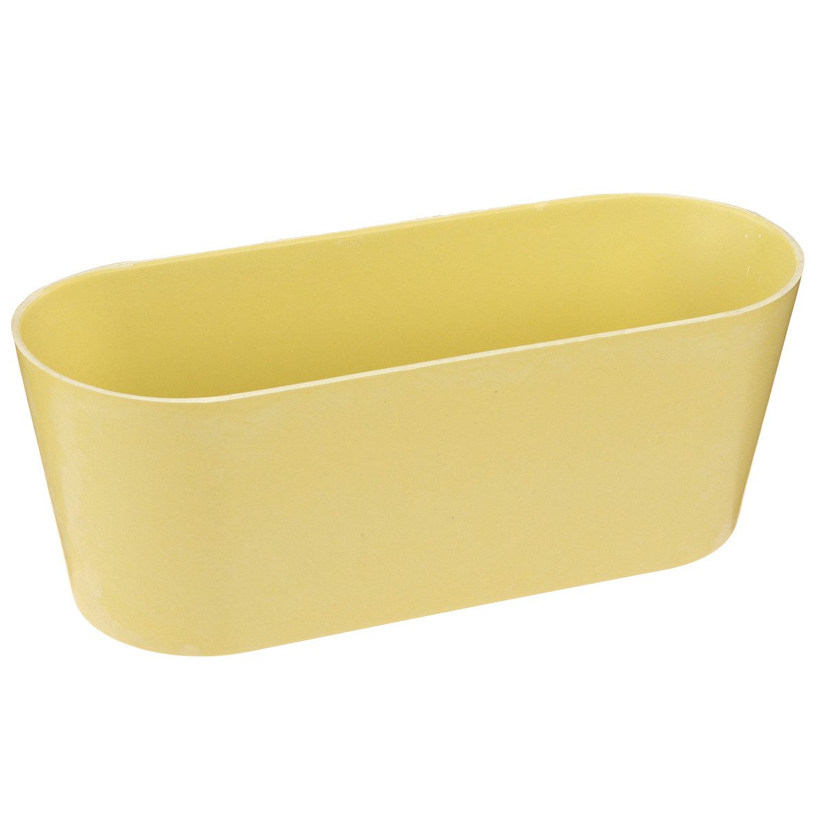 Viana Blumentopf Pflanzschale Kunststoff Gelb Oval Deko 27×11×10cm 3er Set, 3 Stück