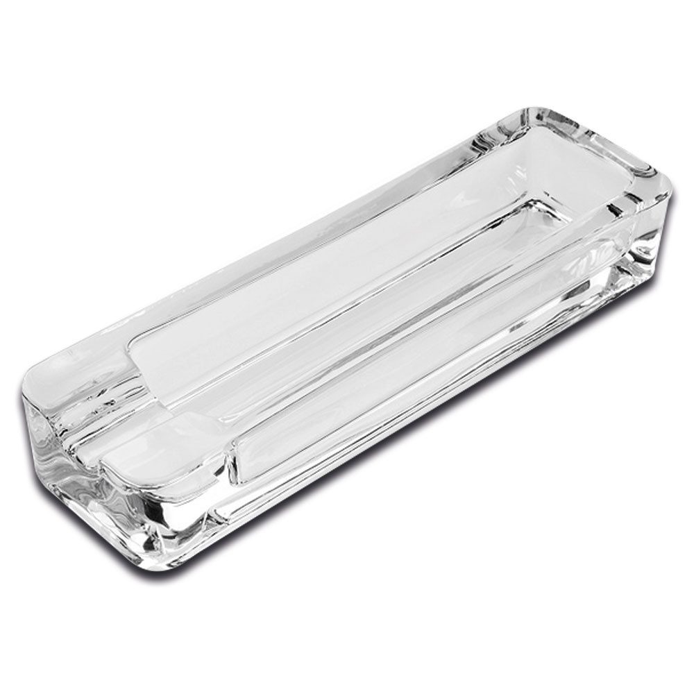 Aschenbecher Zigarrenaschenbecher Glas, Transparent, 1er Ablage, Schwer & edel