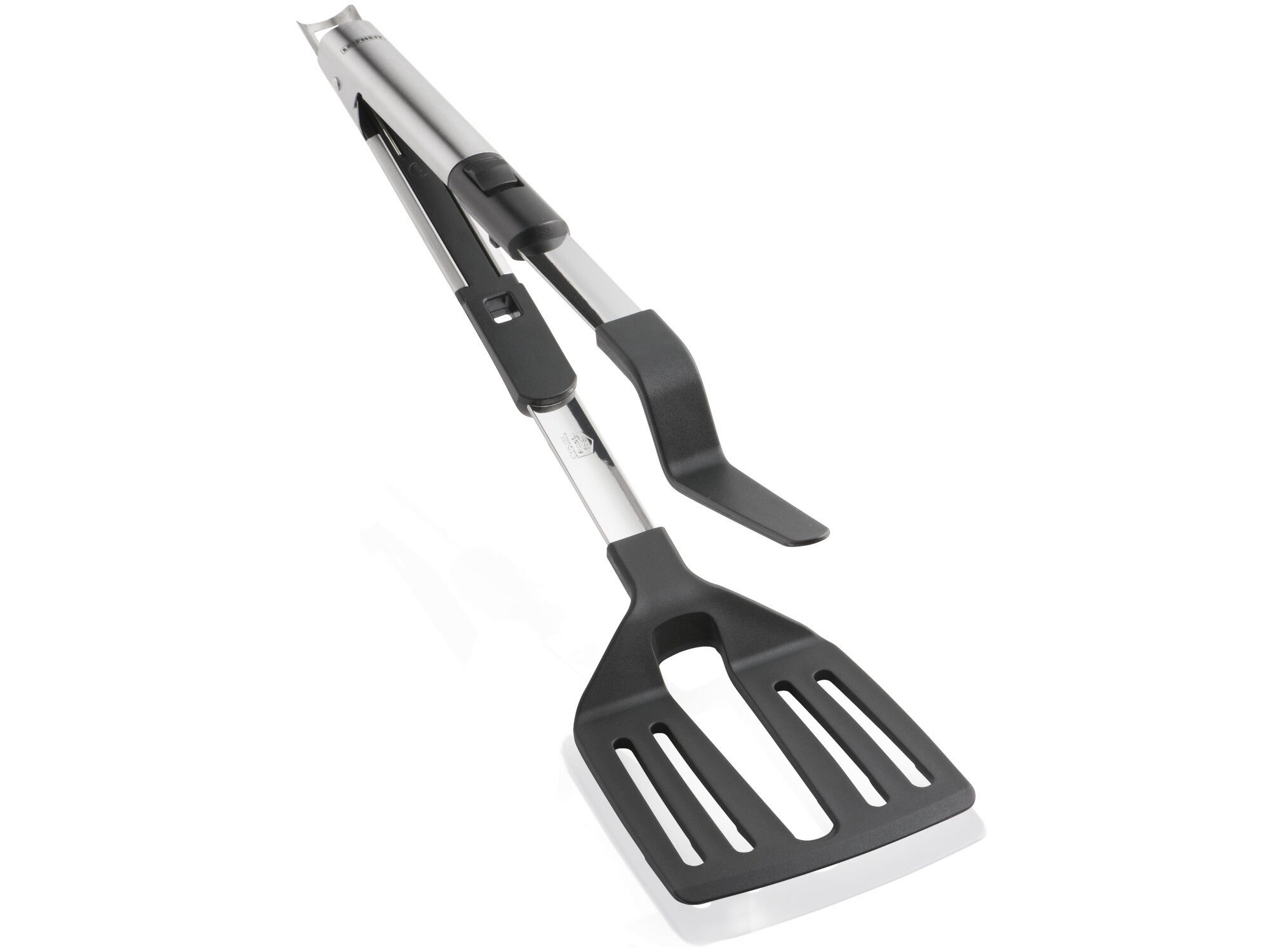Leifheit Grillzange Zangenwender 2in1, Pfannenwender und Zange, hitzebeständig bis 160°C, Nylon und Edelstahl