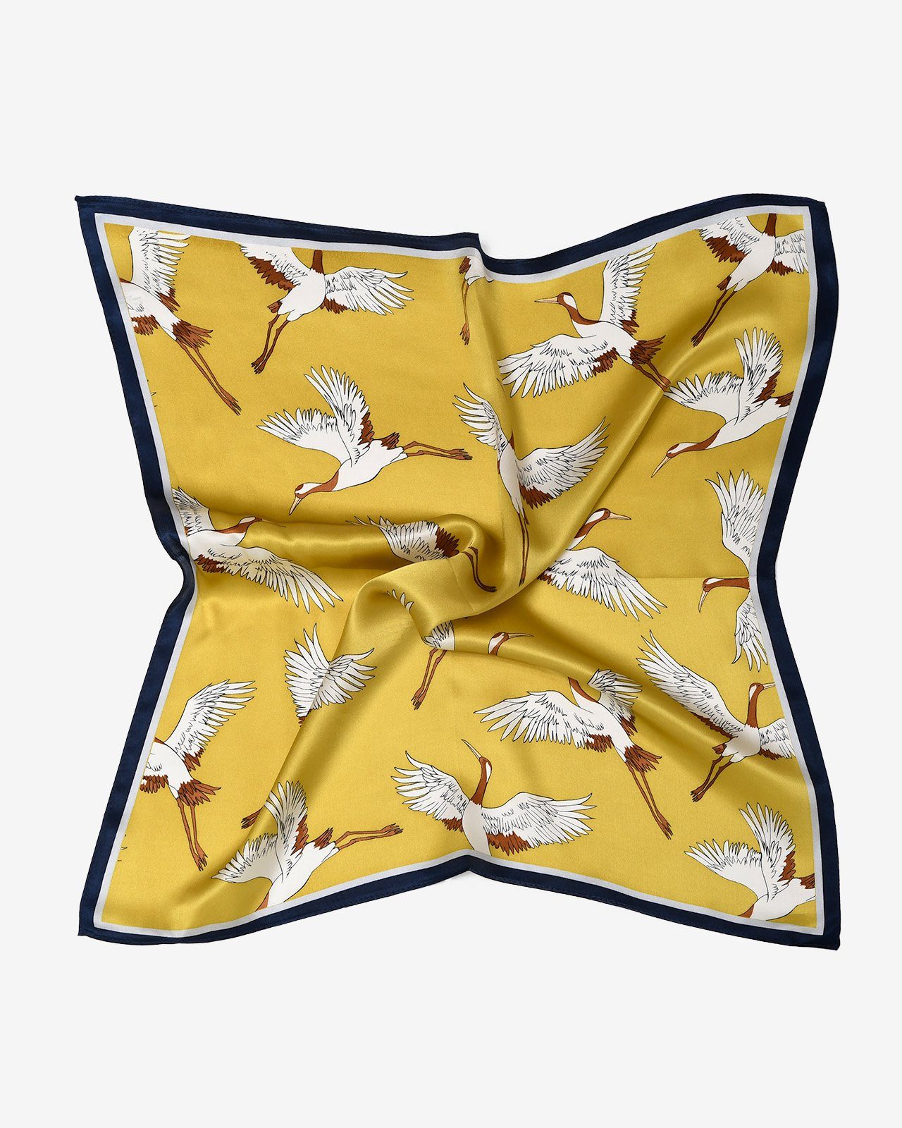 MayTree Seidentuch quadratisch Kranich 53x53, Nickituch, Bandana-Schal, (St günstig online kaufen