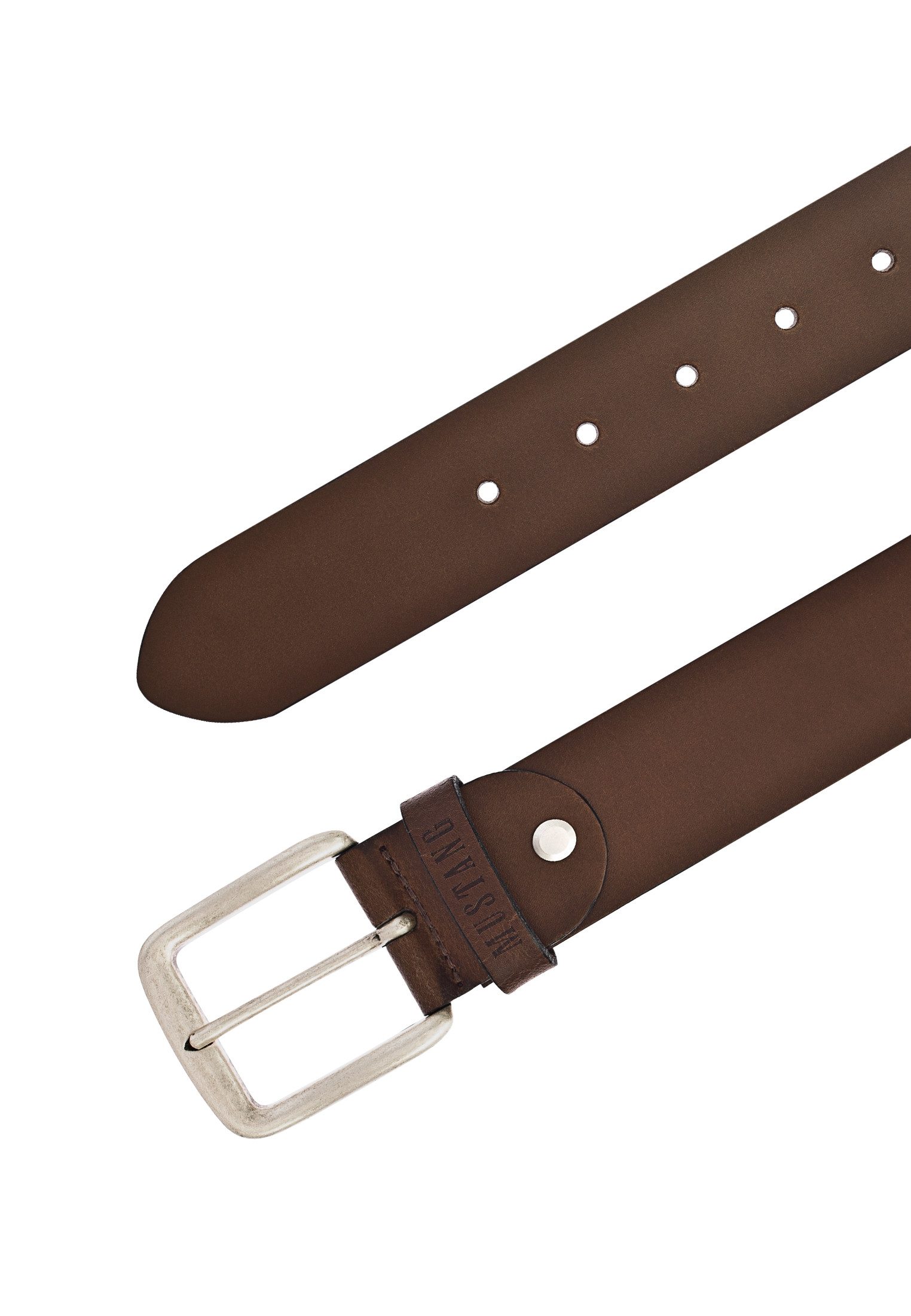 MUSTANG Ledergürtel Klassische Dornschließe in leichter Used-Optik, 4 cm