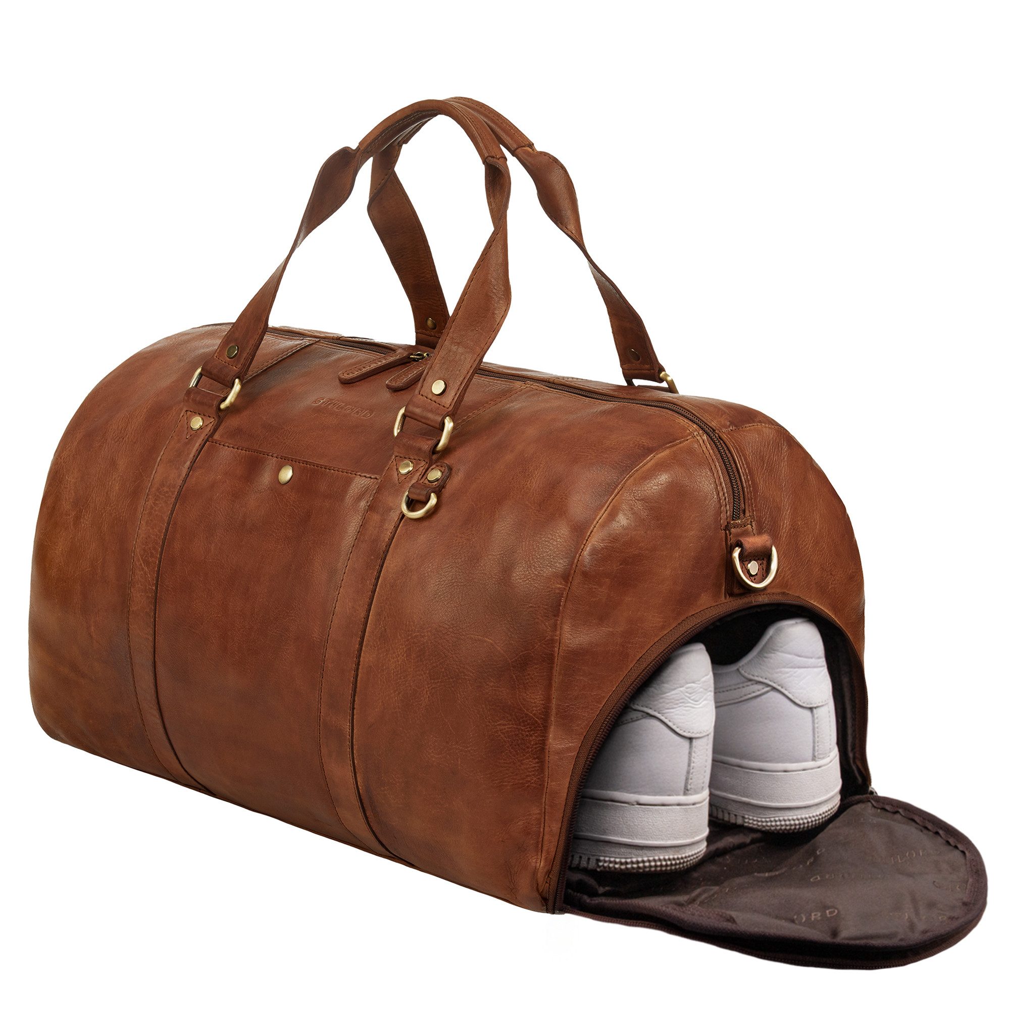 STILORD Weekender "Ventura" Echtleder Weekender Herren & Damen Groß