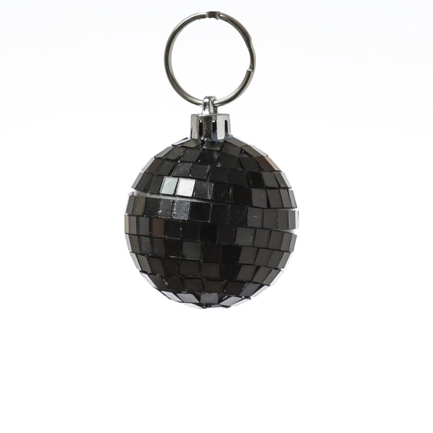 MARELIDA Christbaumschmuck Weihnachtsbaumschmuck Discokugel Spiegelkugel Baumkugel D: 5cm schwarz