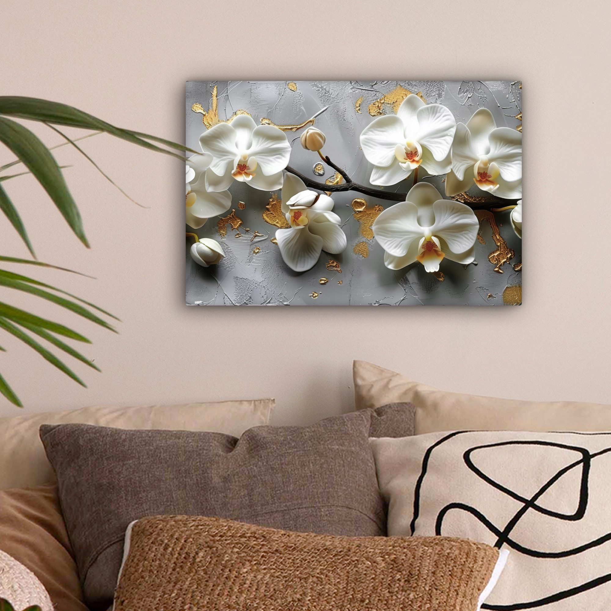 OneMillionCanvasses® Leinwandbild Blumen - Orchidee - Abstrakt - Modern, Fo günstig online kaufen
