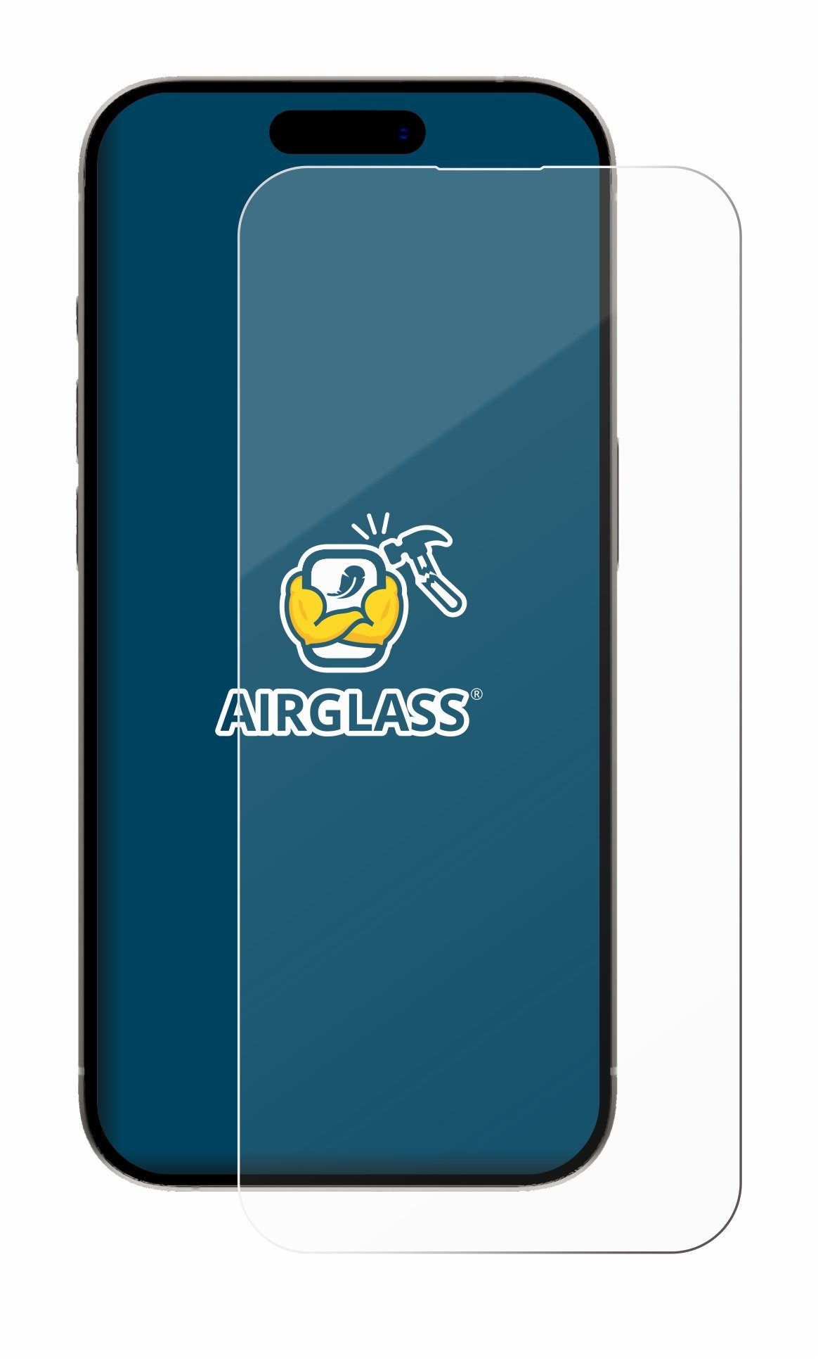 BROTECT Displayschutzglas Folie für Apple iPhone 15 Pro Max, Schutzfolie Glas Panzer Display Schutz klar