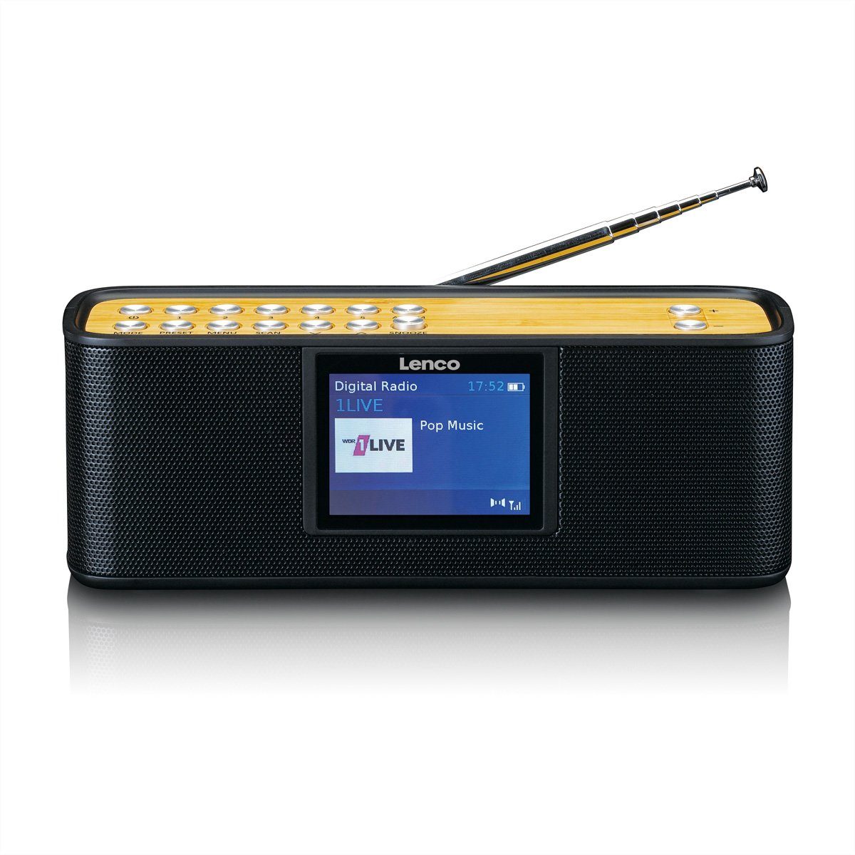 Lenco PDR-045BK mit Bluetooth Digitalradio mit (Digitalradio (DAB), PLL FM-Radio (DAB) RDS-Funktion