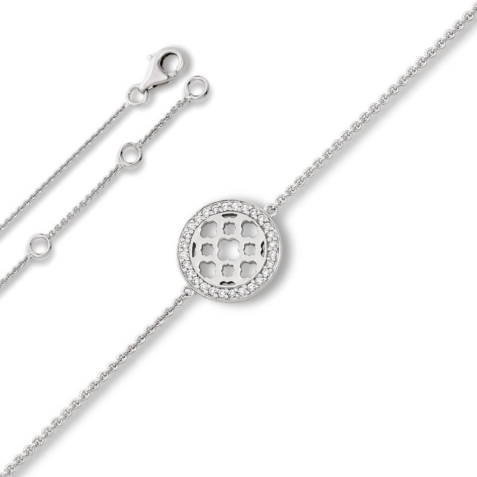 ONE ELEMENT Silberarmband Zirkonia Symbol Armband aus 925 Silber 18 cm Ø, Damen  Silber Schmuck Symbol, Schmuck vom Hersteller mit 70 jähriger Tradition