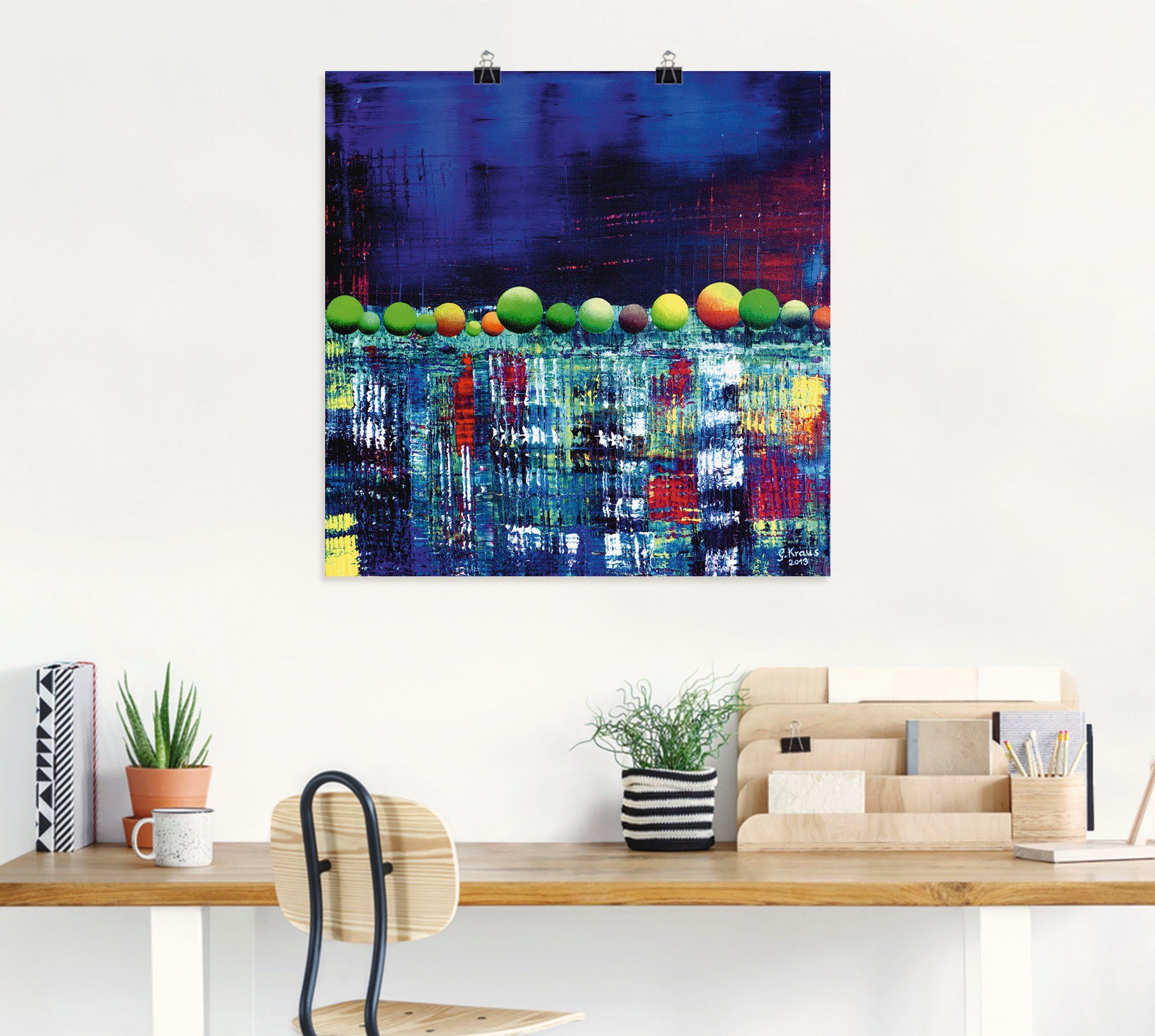 versch. Wandaufkleber Manhattan, Amerika Alubild, (1 im als Spiegelungen Leinwandbild, Wandbild St), Größen in Poster East Artland River oder