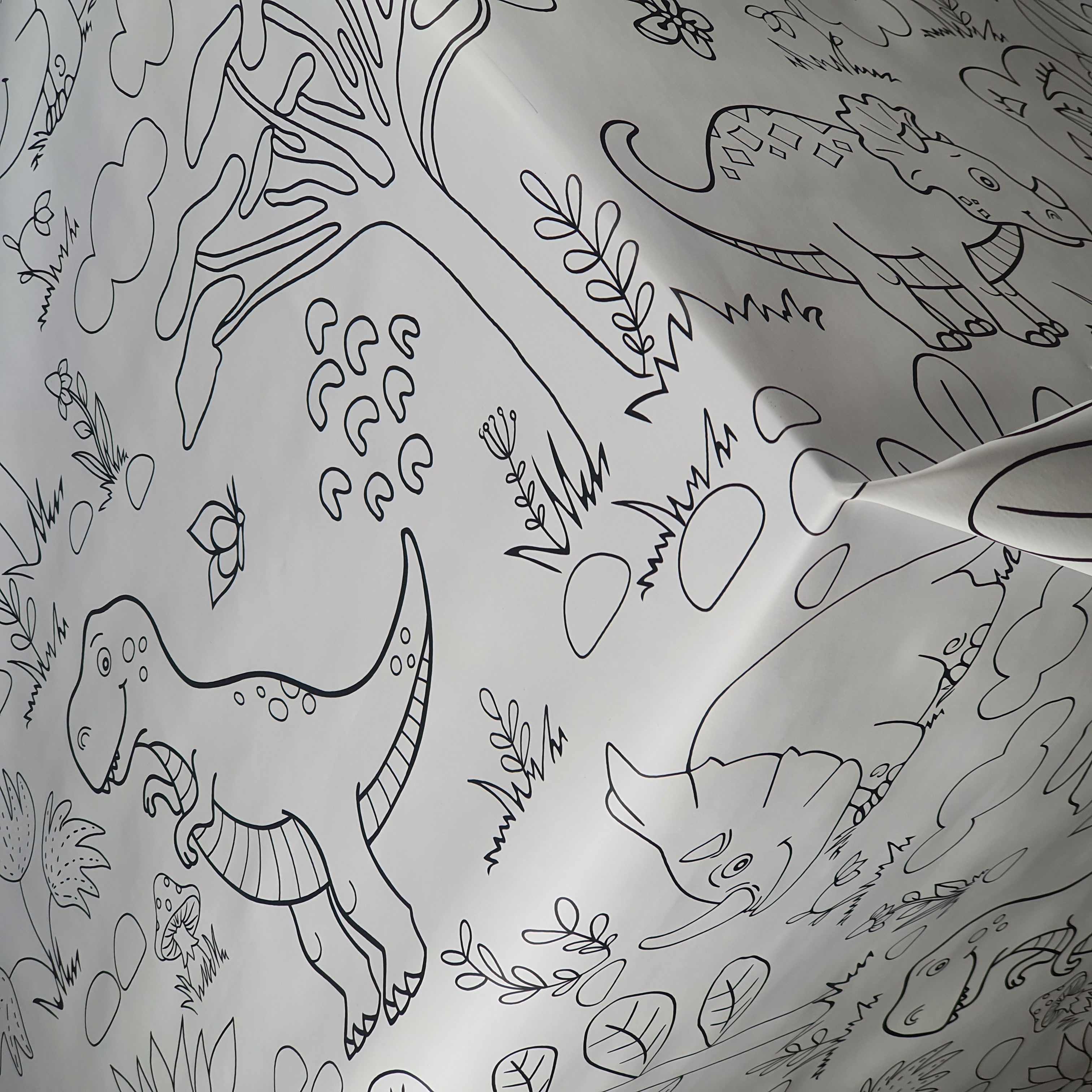 DecoHomeTextil Heimtextilmanufaktur Tischdecke Wachstuch Wachstischdecke Gartentischdecke Kinder Dinosaurier