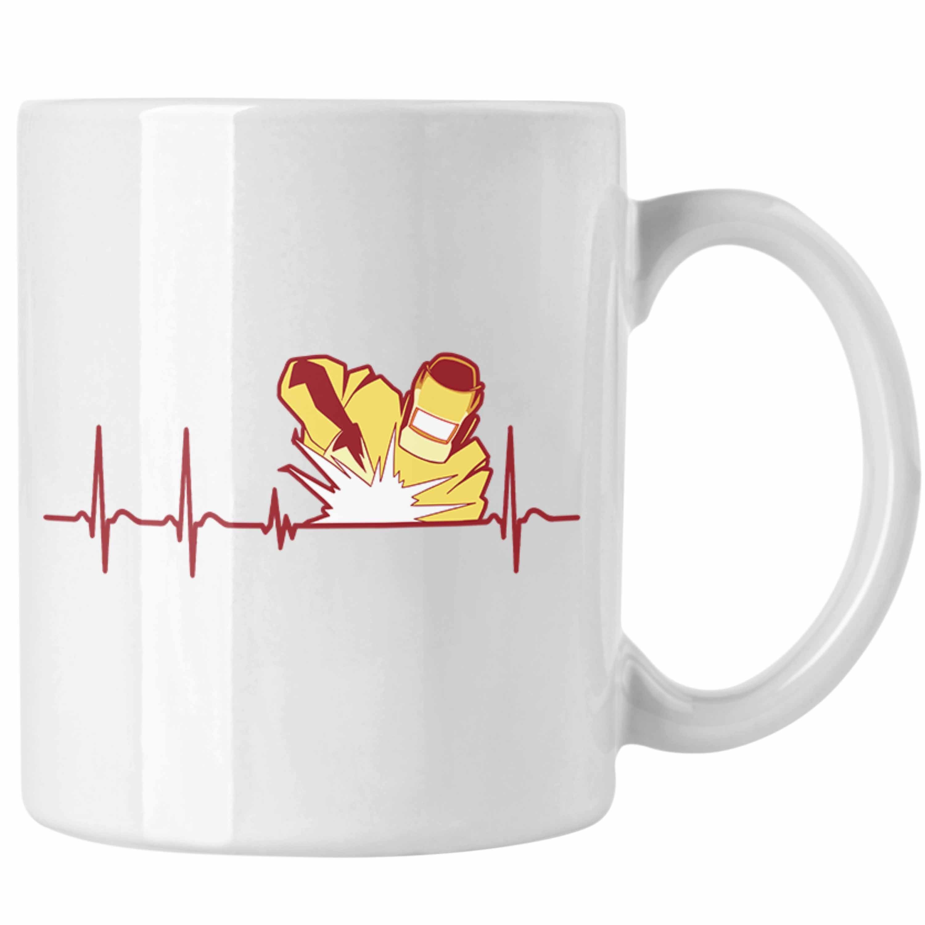 Trendation Tasse Tasse Geschenk Schweißer Herzsch Schmied Weiss Schweißen Grafik Geschenkidee