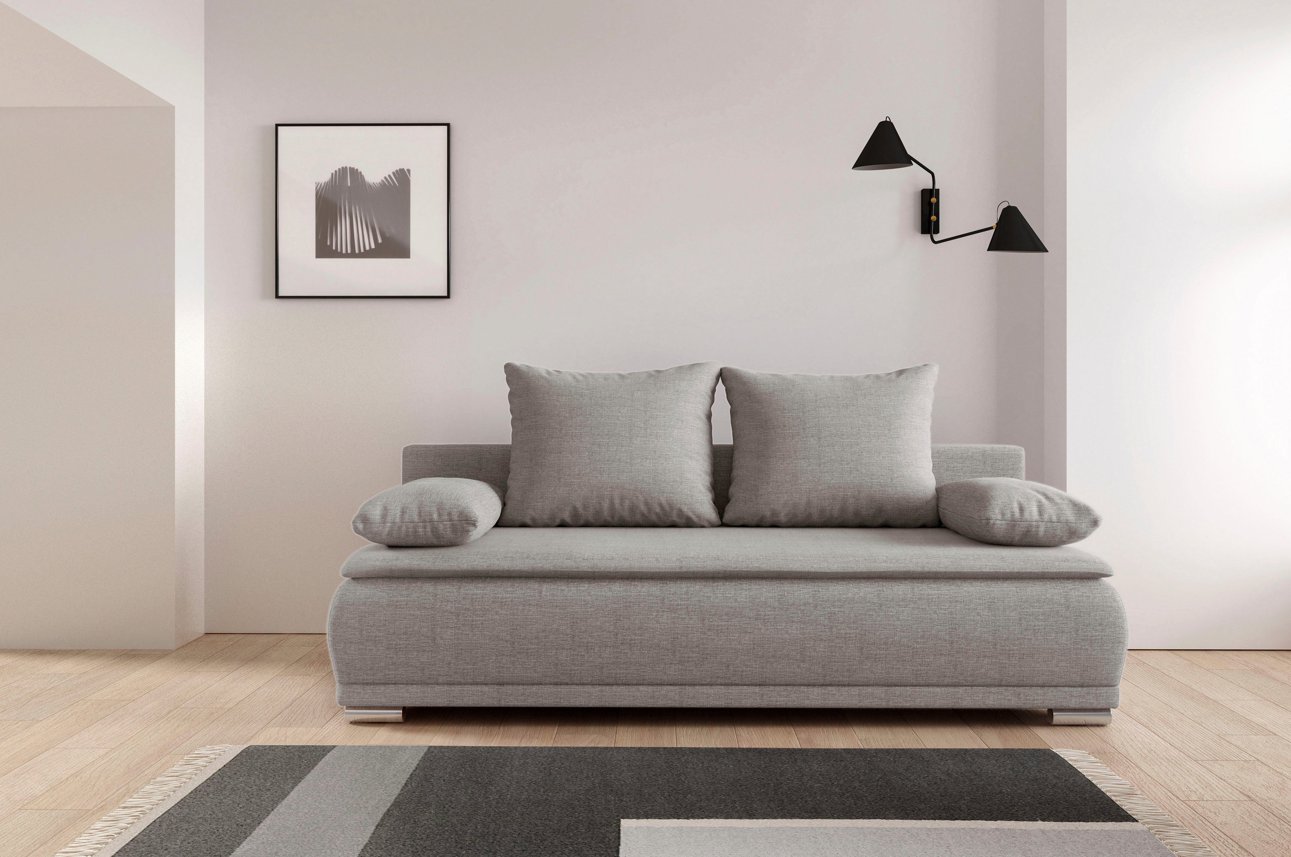 WERK2 Schlafsofa "Biggi, komfortabel & elegant, Schlaffunktion, Bettkasten, günstig online kaufen