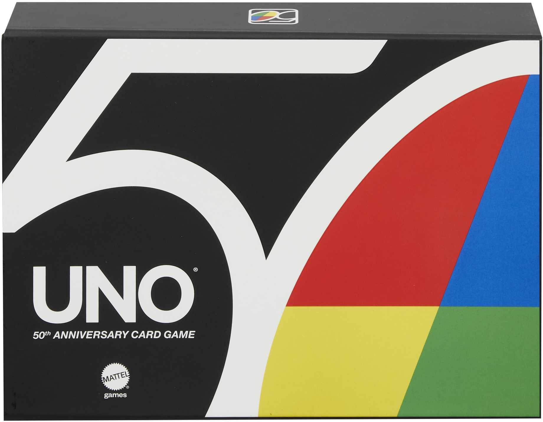 Image of Mattel Games 50 Jahre UNO Premium-Jubiläumsedition mit Münze, Kartenspiel