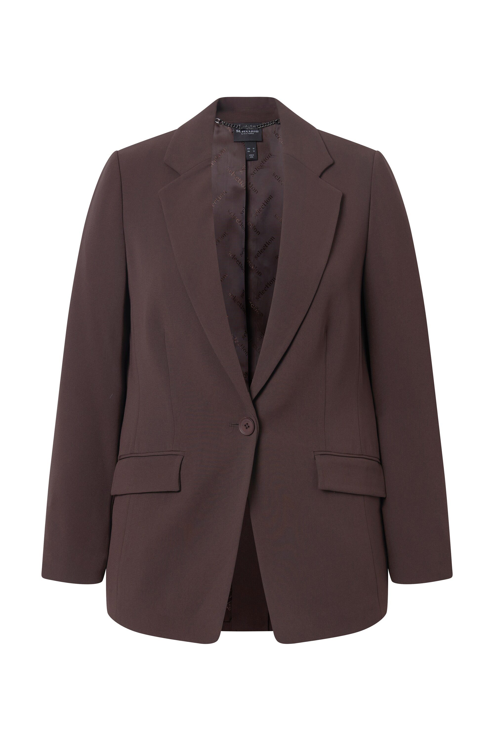 Ulla Popken Blusenblazer Blazer Acetat Reverskragen günstig online kaufen