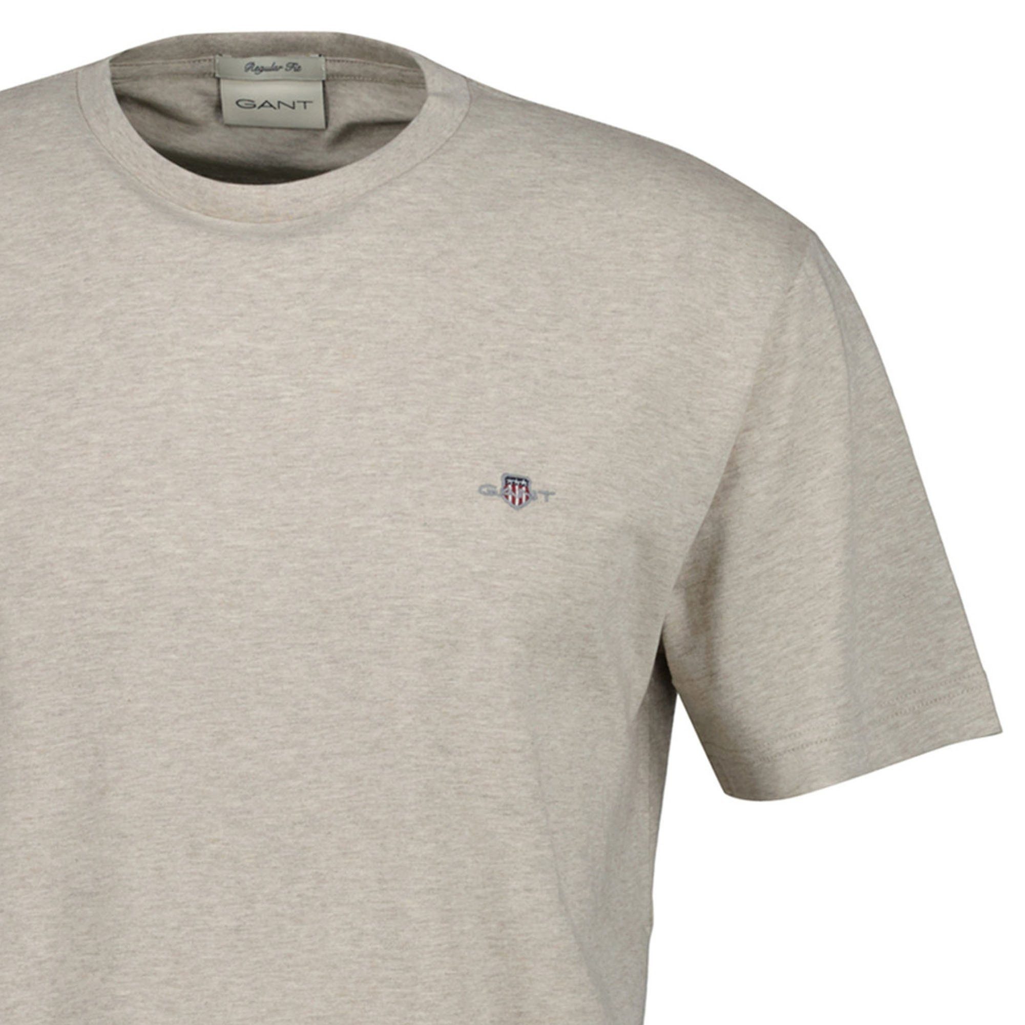 Gant T-Shirt Herren T-Shirt 1er Pack Baumwolle Reg Shield (Packung, 1er Pac günstig online kaufen