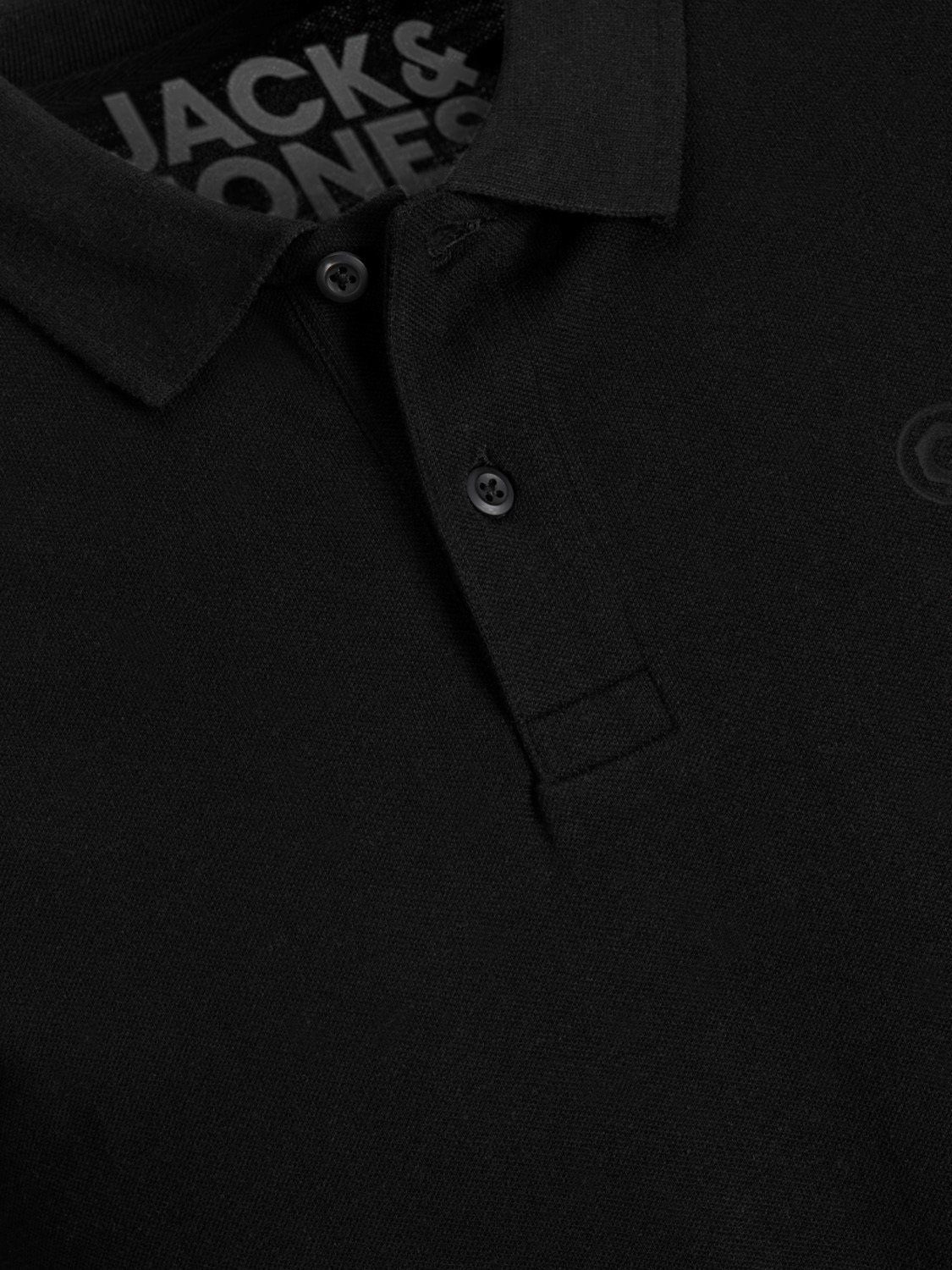 geschnitten & 3er Poloshirt figurbetont slimfit (3-tlg., Jack schwarz Pack) Jones / Basic