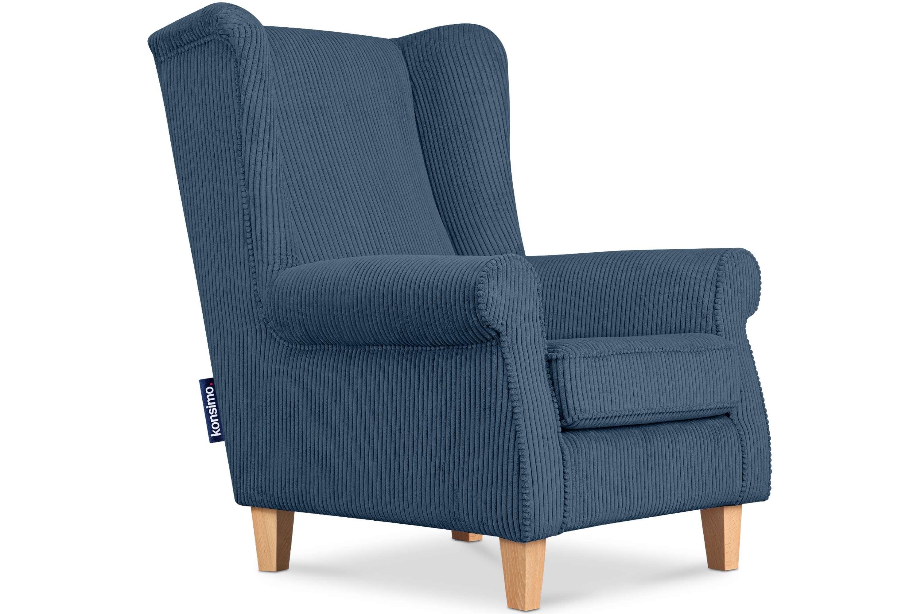 KONSIMO® Ohrensessel MILES Gepolsterter Sessel, mit günstig online kaufen