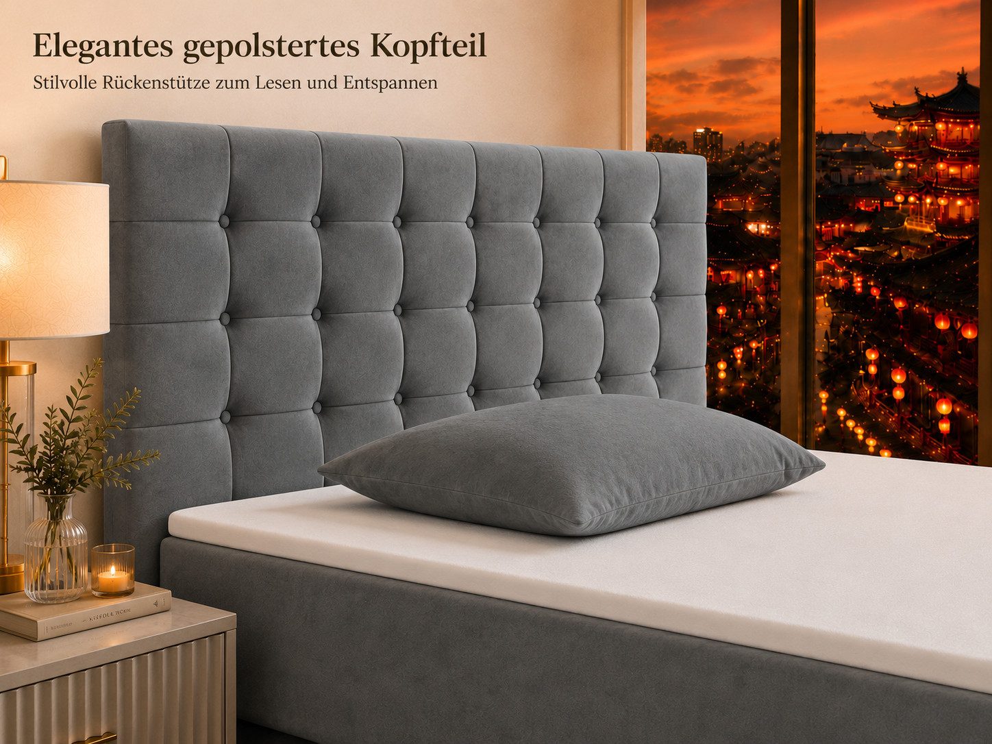 Best for Home Boxspringbett Trinity K-9 mit Stauraum & 7-Zonen Komfort – modern & komfortabel (Komplett-Set, 1-St., 140x200 160x200 180x200 200x200 cm), Handwer – Bild 4 von 5