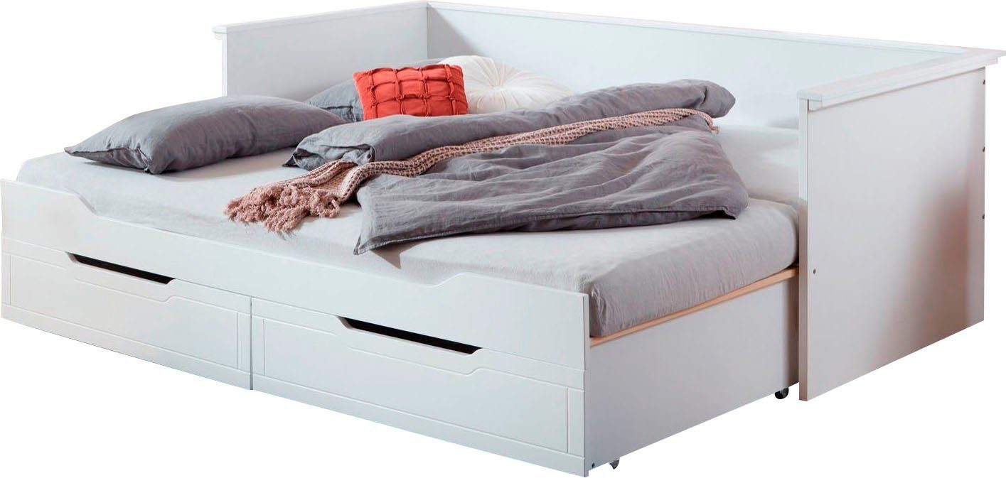 Relita Funktionsbett Lina, mit ausziehbarer Liegefläche und 2 Schubkästen, wahlweise mit Matratze