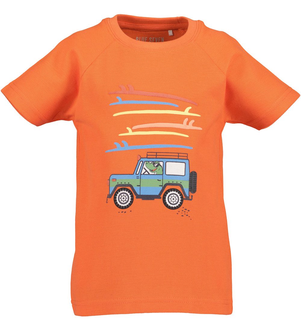 Blue Seven T-Shirt Blue Seven Jungen T-Shirt Jeep Schaumdruck orange (1-tlg)