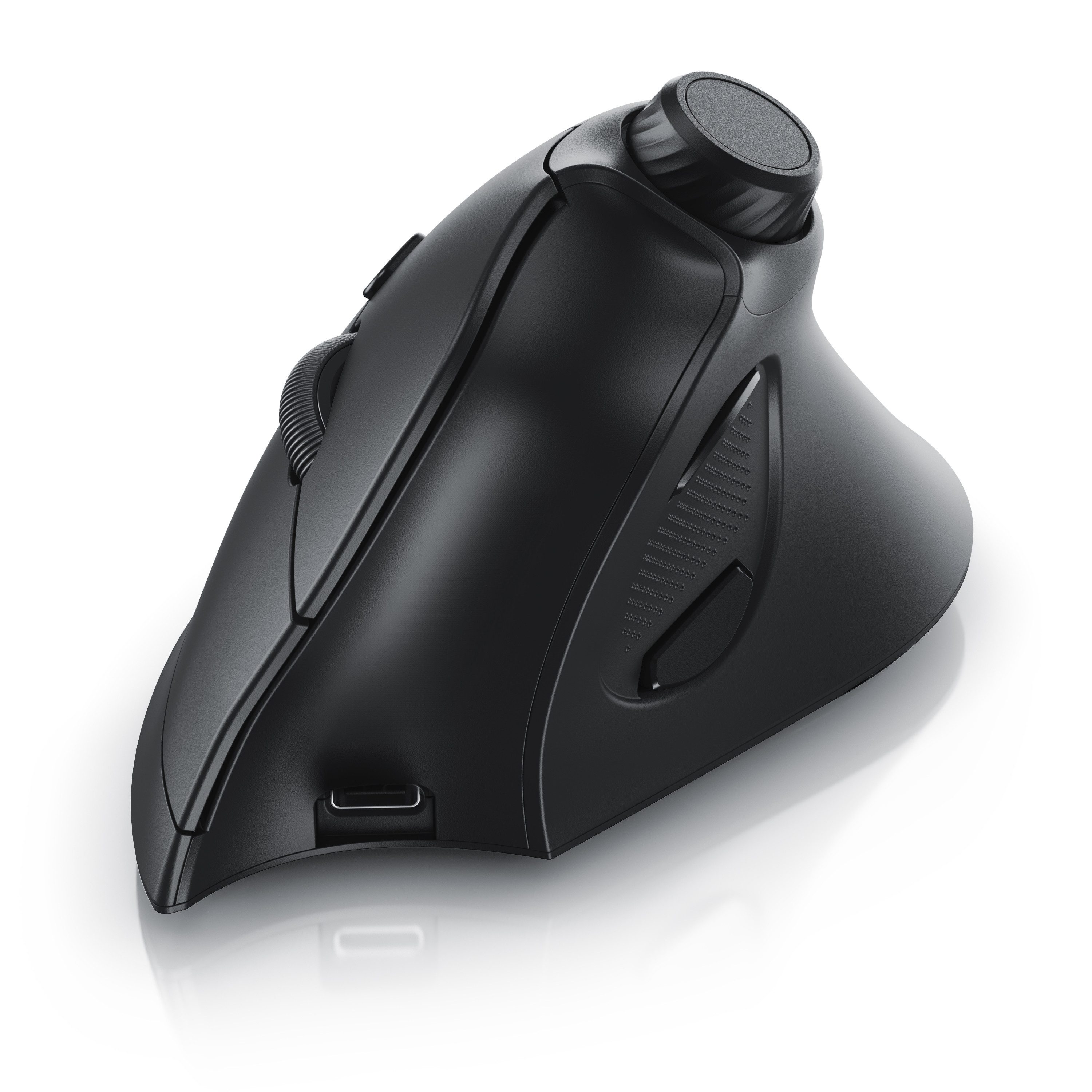 CSL kabellose Vertikalmaus, Wireless 2,4 GHz Funk ergonomische Maus (Funk, 250 dpi, ergonomisches Design, gegen Mausarm Tennisarm, Multimedia-Drehregler)