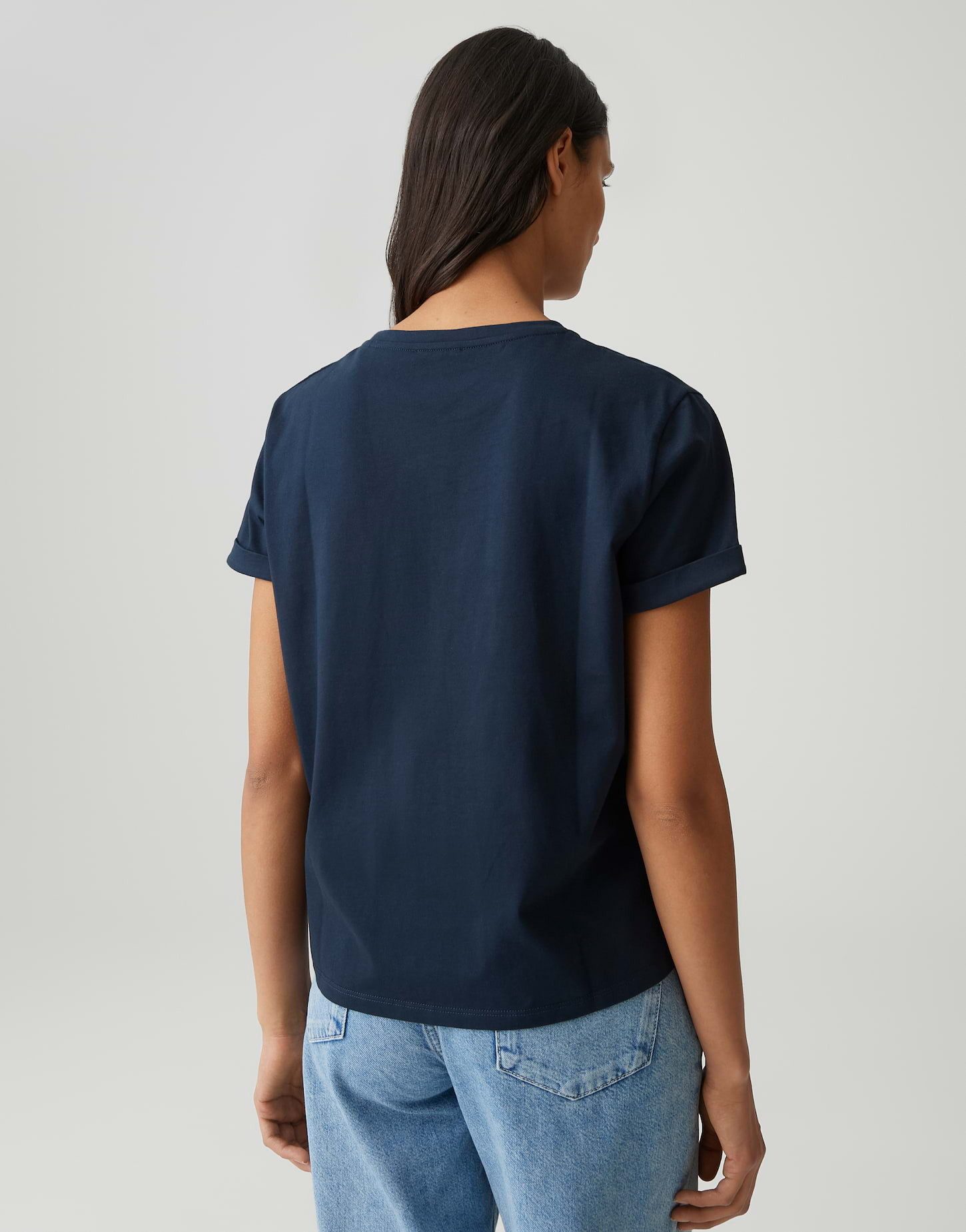OPUS T-Shirt SERZ Regular T-Shirt aus Baumwolle gerade geschnitten mit Rundhalsausschnitt und Herzstickerei – Bild 3 von 5