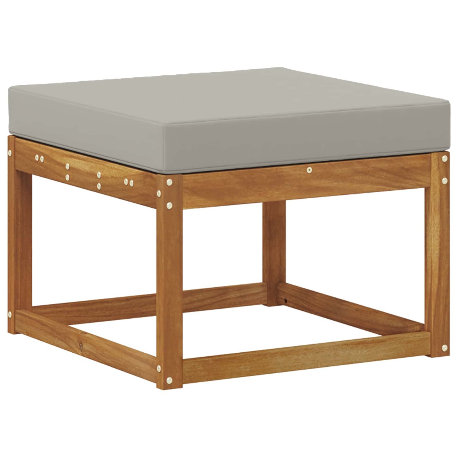 vidaXL Sofaelement Outdoor-Fußhocker Massivholz Natur (1 St)