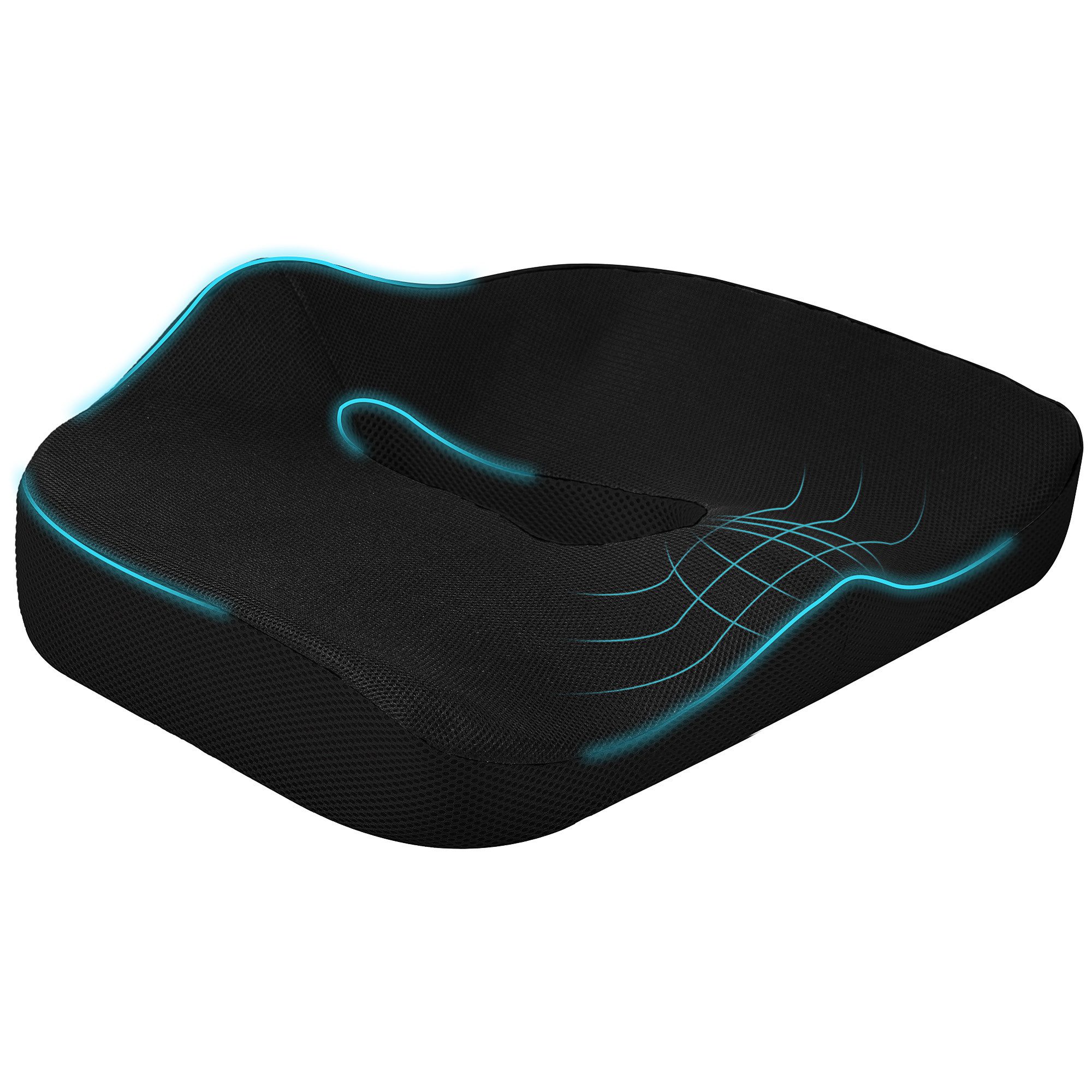 MC Star Sitzkissen Orthopädisches Sitzkissen Ergonomisches Sitzkissen für Bürostuhl, Auto & Co., Steißbeinkissen aus Memory Schaum für Steißbein, Ischiasz