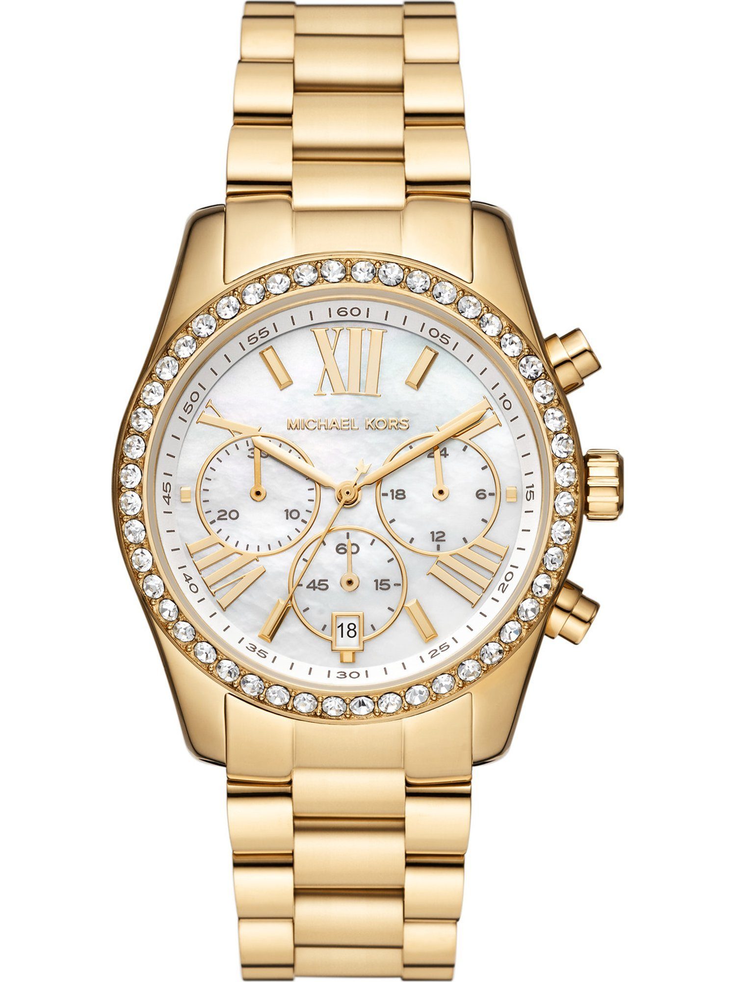 MICHAEL KORS Chronograph Michael Kors Damen-Uhren Analog Quarz