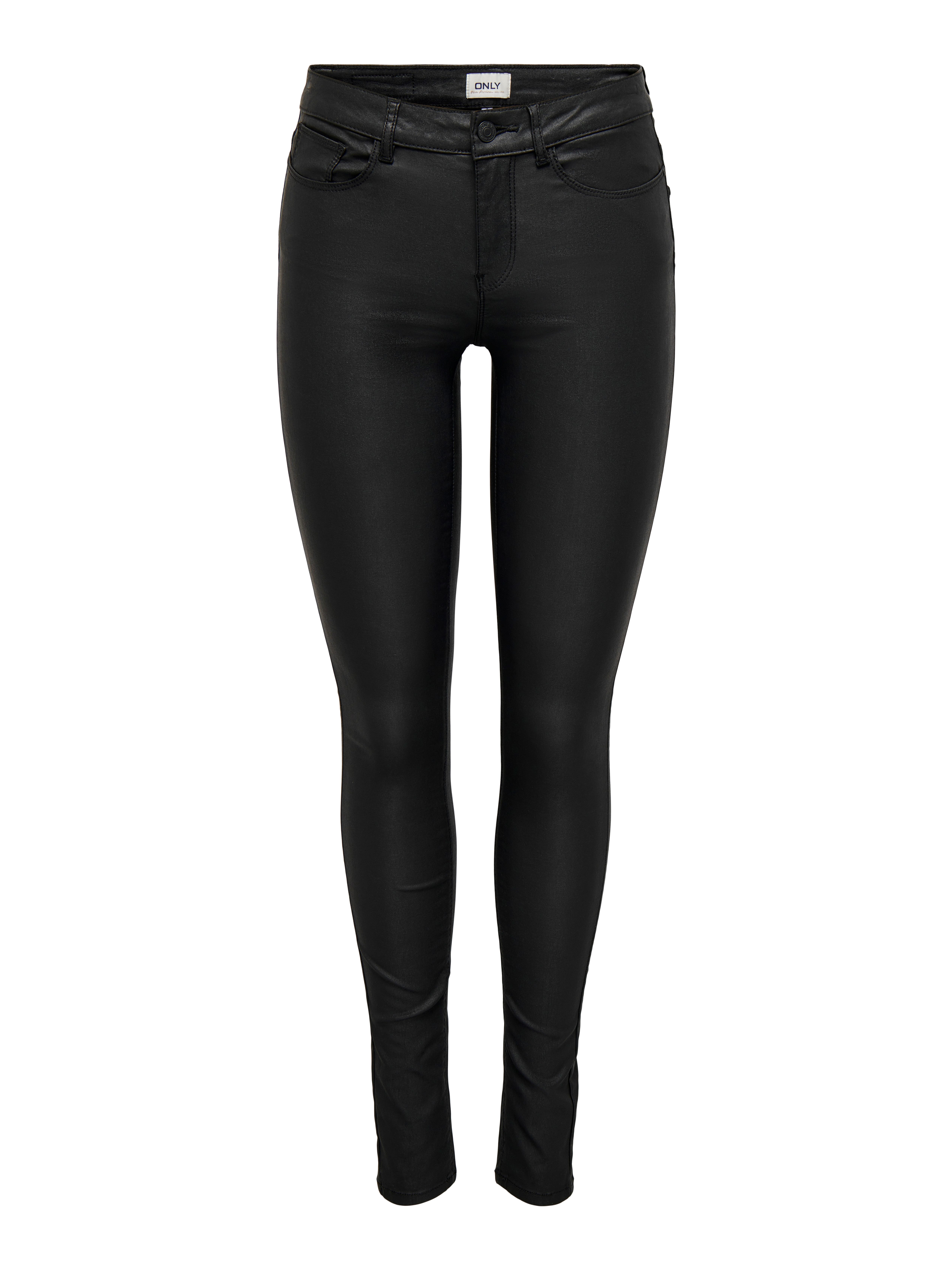 Lederimitathose ONLANNE K MID WAIST COATED PNT NOOS