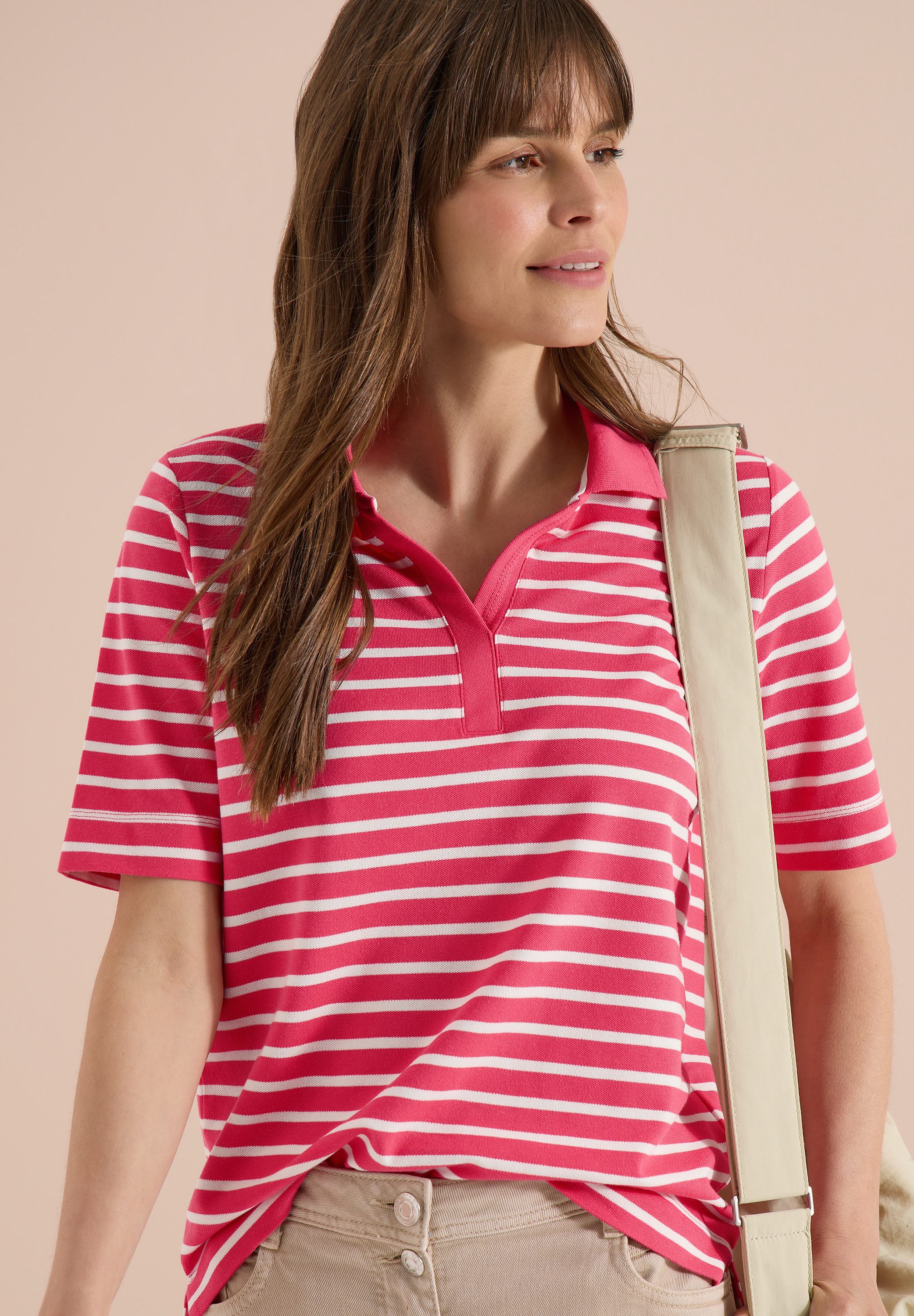 CECIL Poloshirt im Streifen-Design